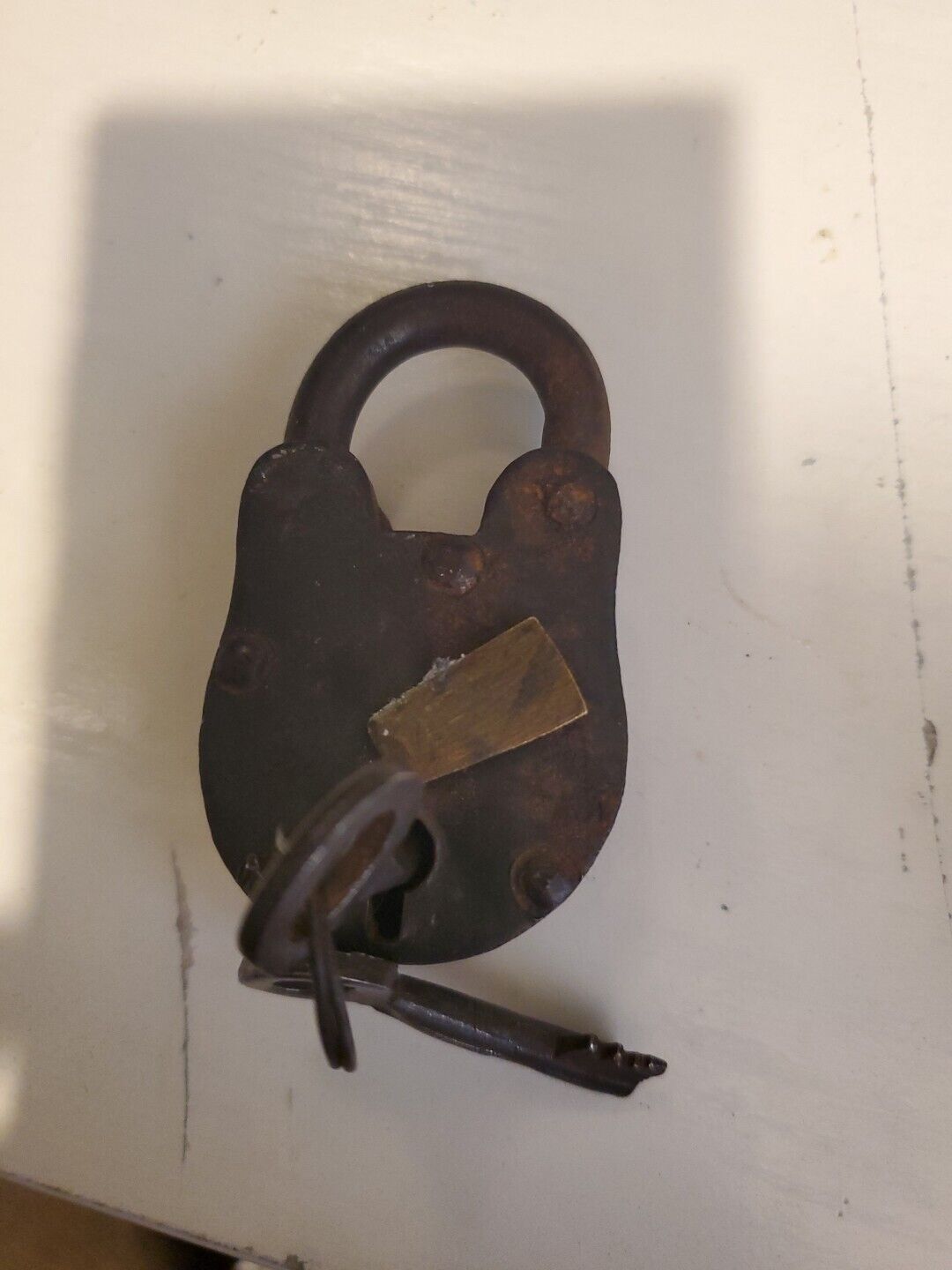 Iron Lock and Keys ~ Old Vintage Antique 1800s Style ~ Police Jailer ~ Black