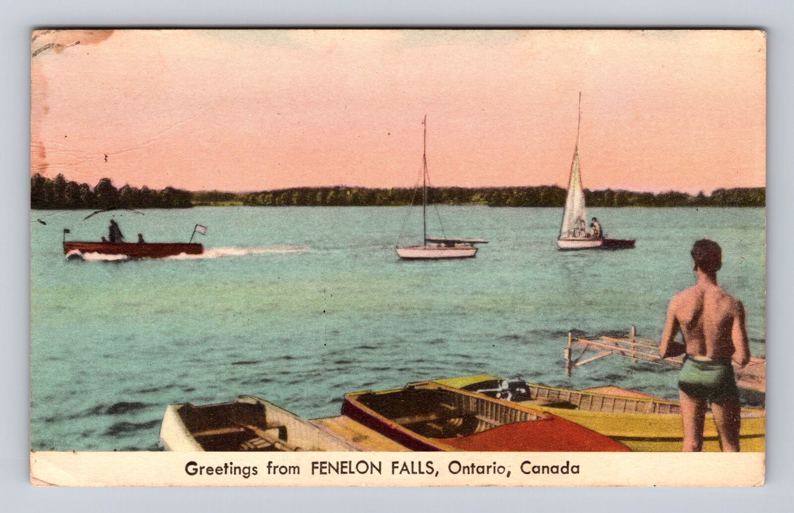 Fenelon Falls Ontario-Canada, Scenic General Greetings, Vintage Postcard