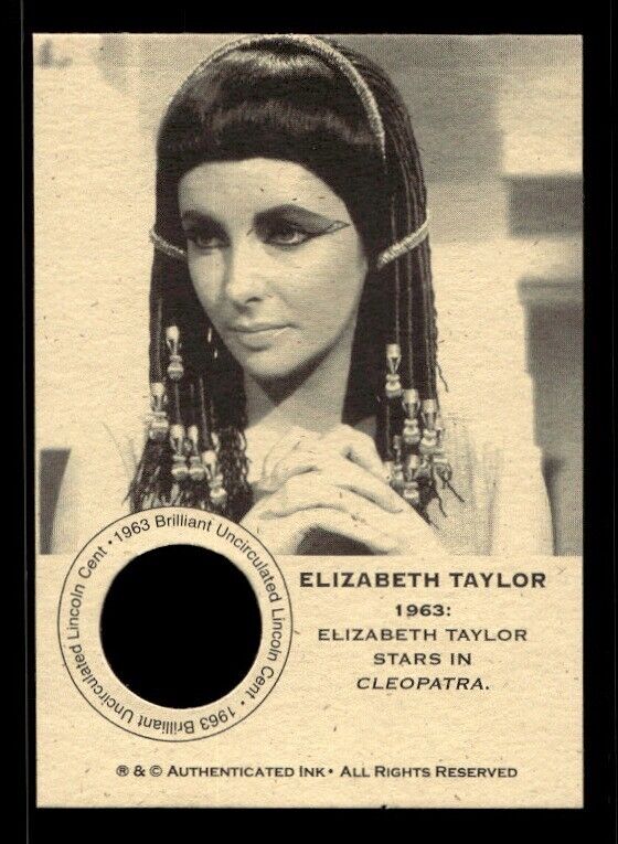 #NS0128 ELIZABETH TAYLOR 1963 Coin Collector Oddball Card 