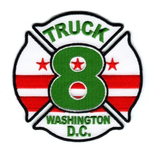 District of Columbia Fire Department DCFD Truck 8 Patch Washington DC v2