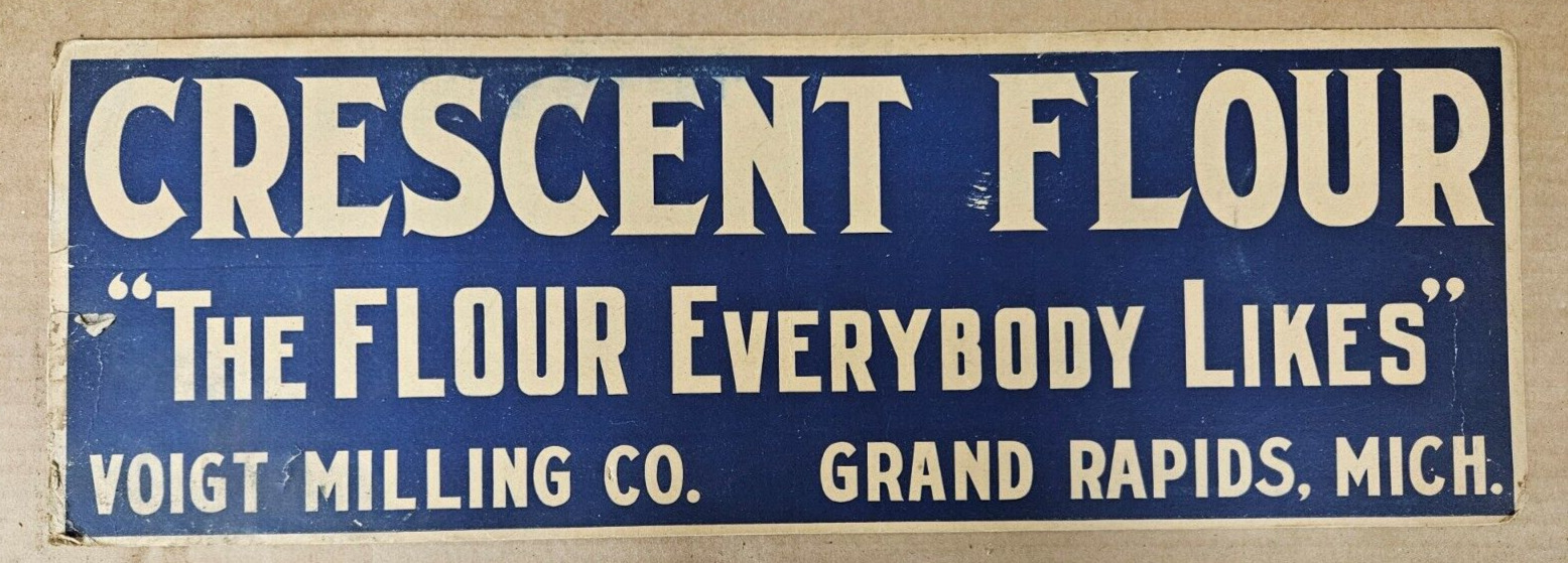 Antique Crescent Flour Sign General Store Baked Goods Grand Rapids Michigan D