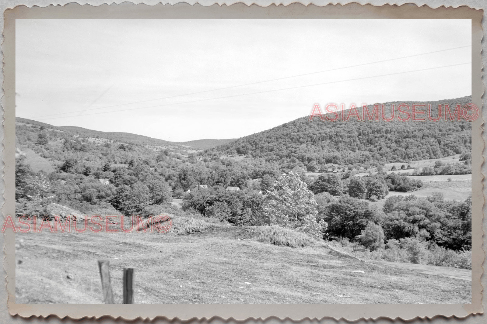 50s USA DELAWARE COUNTY LANSCAPE FIELD HILL NATURE OLD VINTAGE Photograph 9209