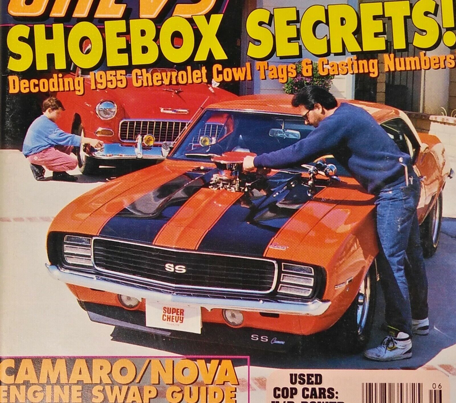 Super Chevy June 1991 Vol 20 No 6 69 Camaro Engine Swap Guide Heads Cop Cars H/D