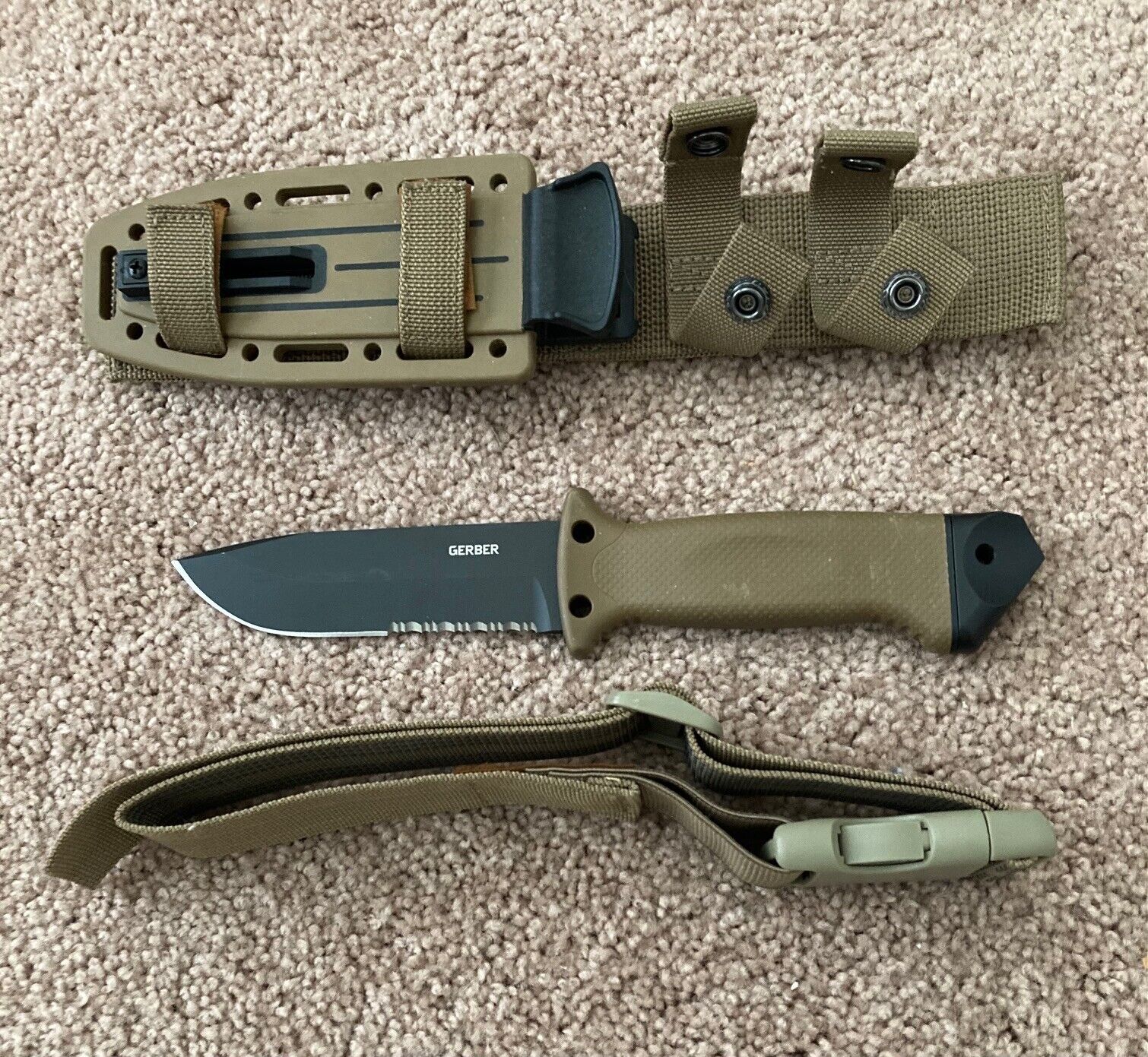 Brand New Gerber LMF II Knife With Sheath, Sharpener, and Strap