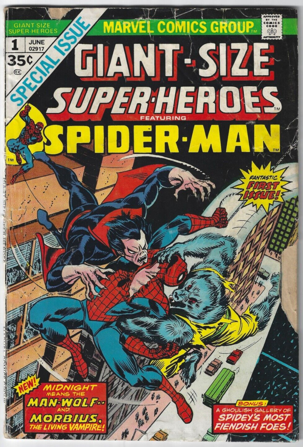 Giant-Size Superheroes #1 (1974) Spider-Man Morbius Man-Wolf Low Grade F