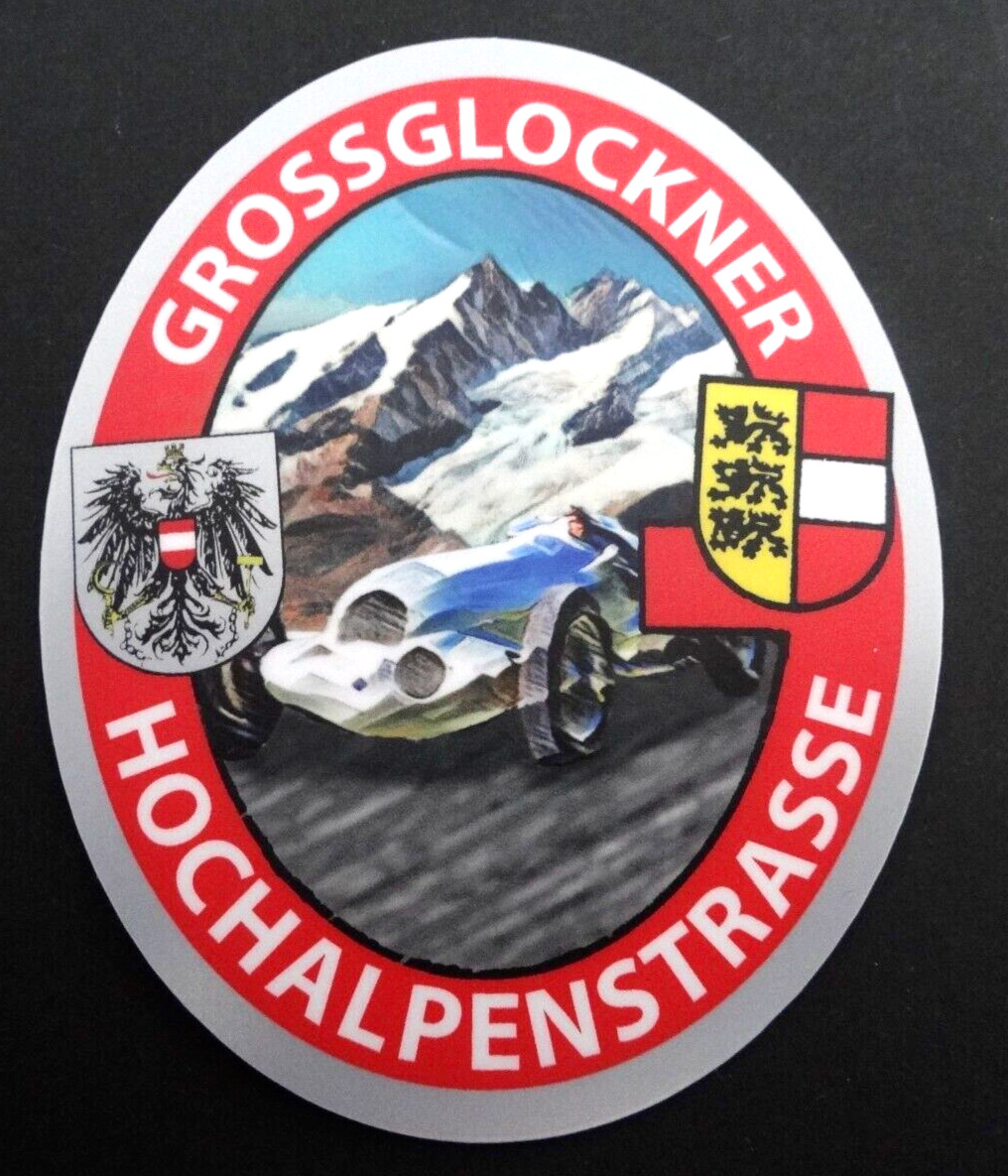 Souvenir-Aufkleber Grossglockner Hochalpenstraße Austria Silberpfeil Classic Car
