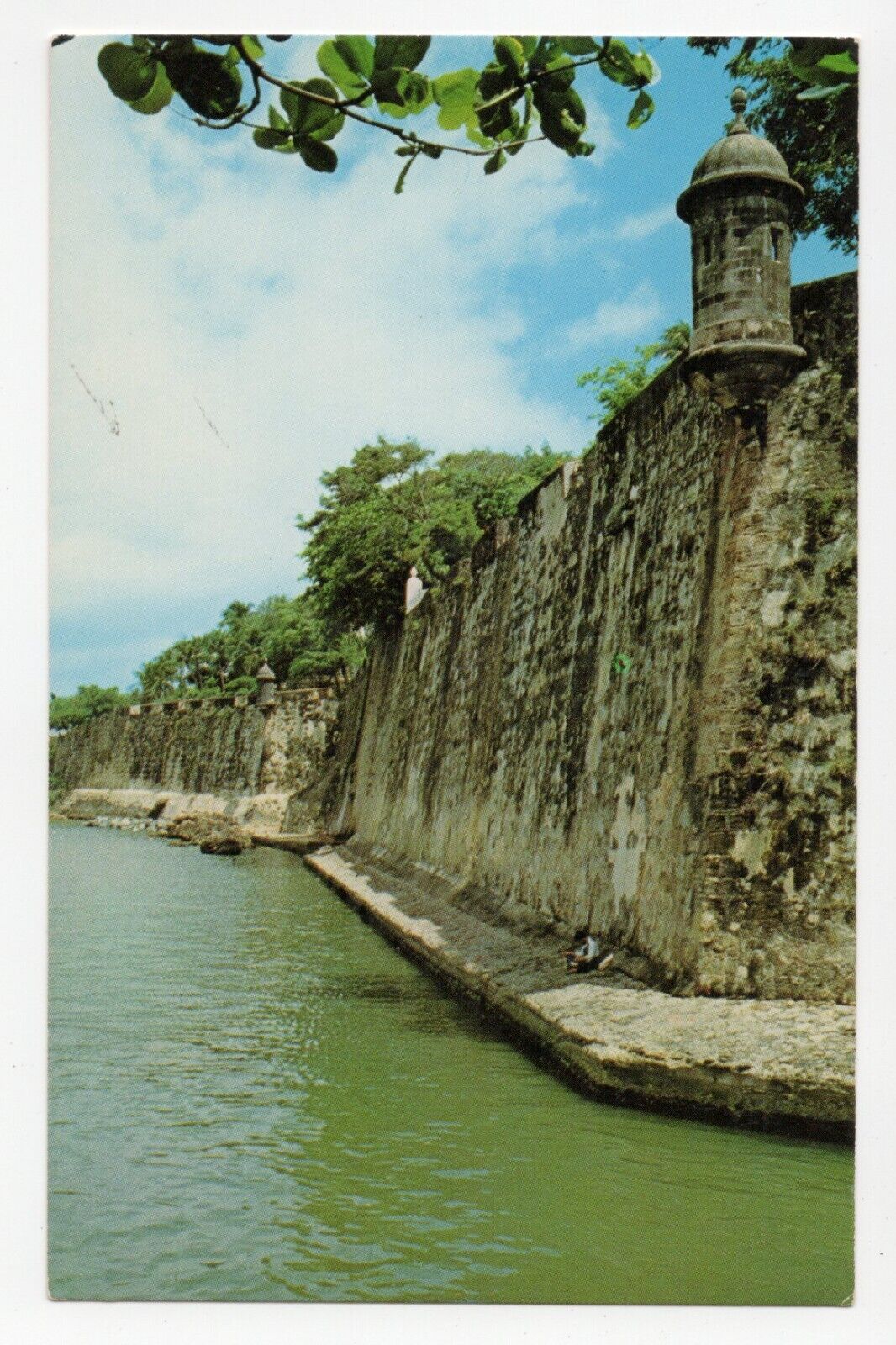 Vintage Wall of Old San Juan Puerto Rico PR Chrome 1960s Postcard