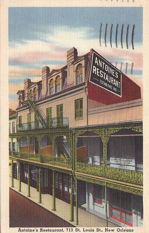 Postcard Antoine\'s Restaurant St Louis St New Orleans 