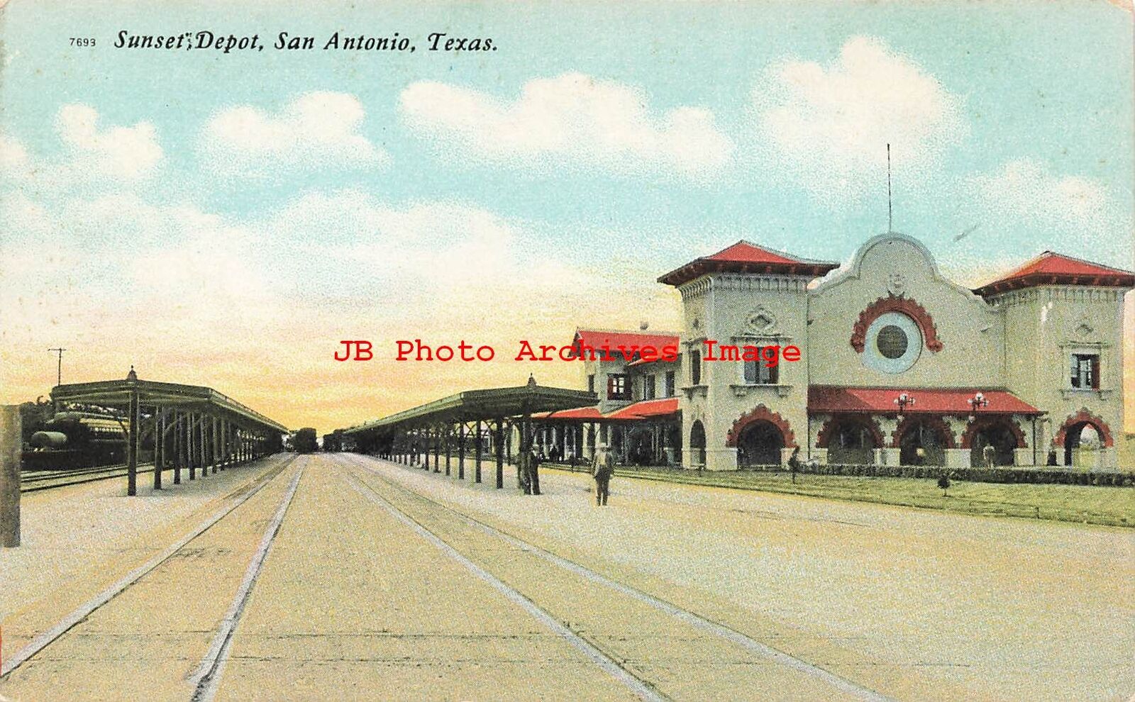 TX, San Antonio, Texas, Sunset Railroad Depot, Nic Tengg Pub No 7693