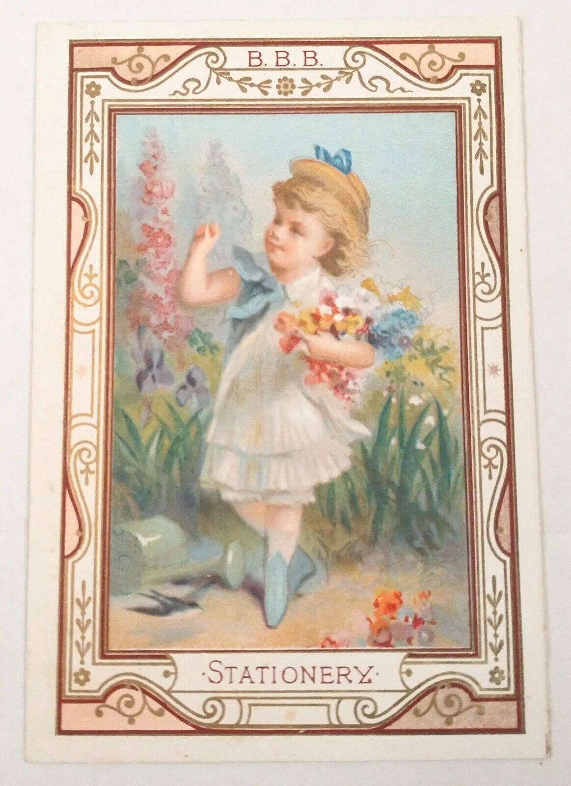 1880s B.B.B. Stationery Chester Pennsylvania Precious Gems Victorian Trade Card