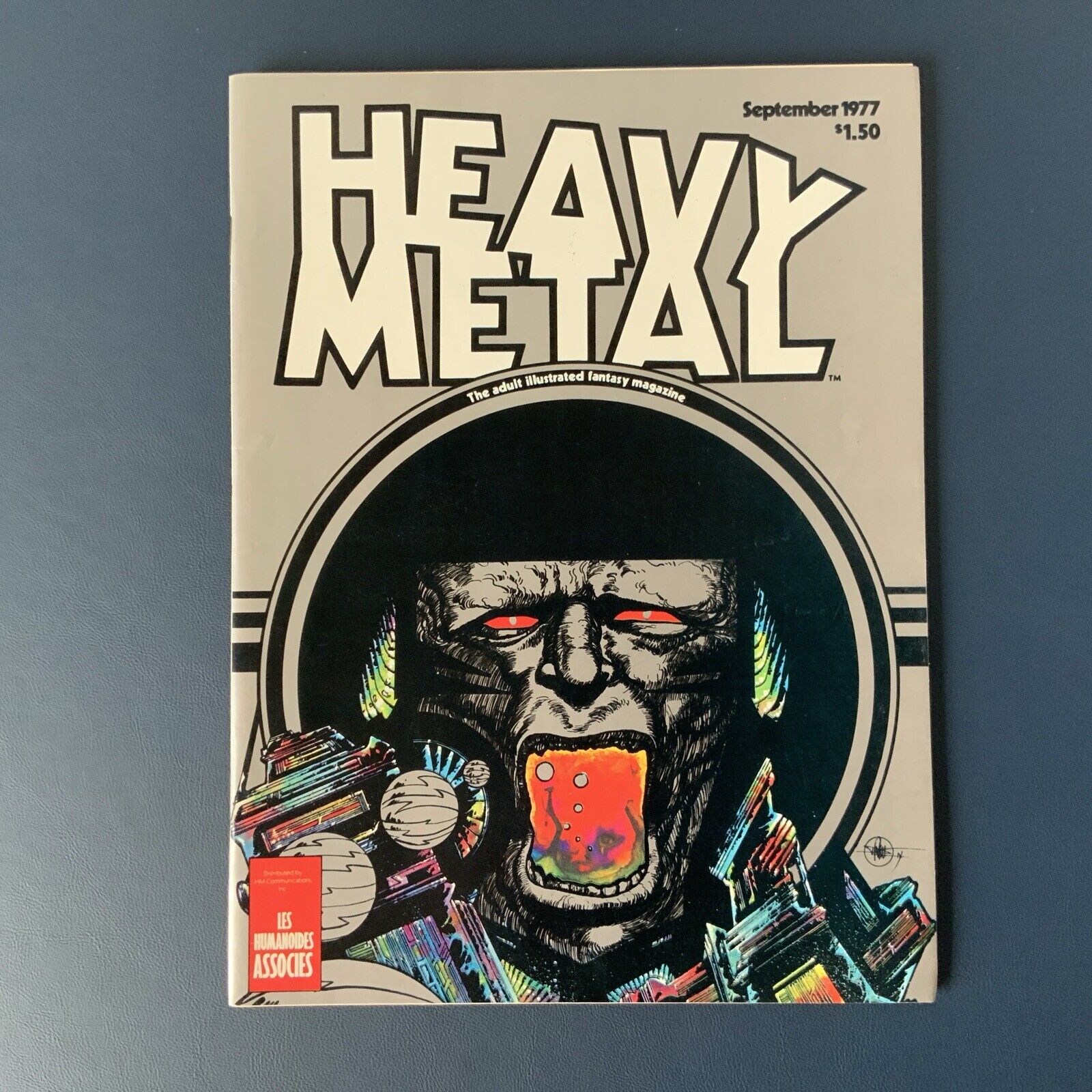 Heavy Metal Magazine Sep. 1977 Moebius Richard Corben Druillet w Card