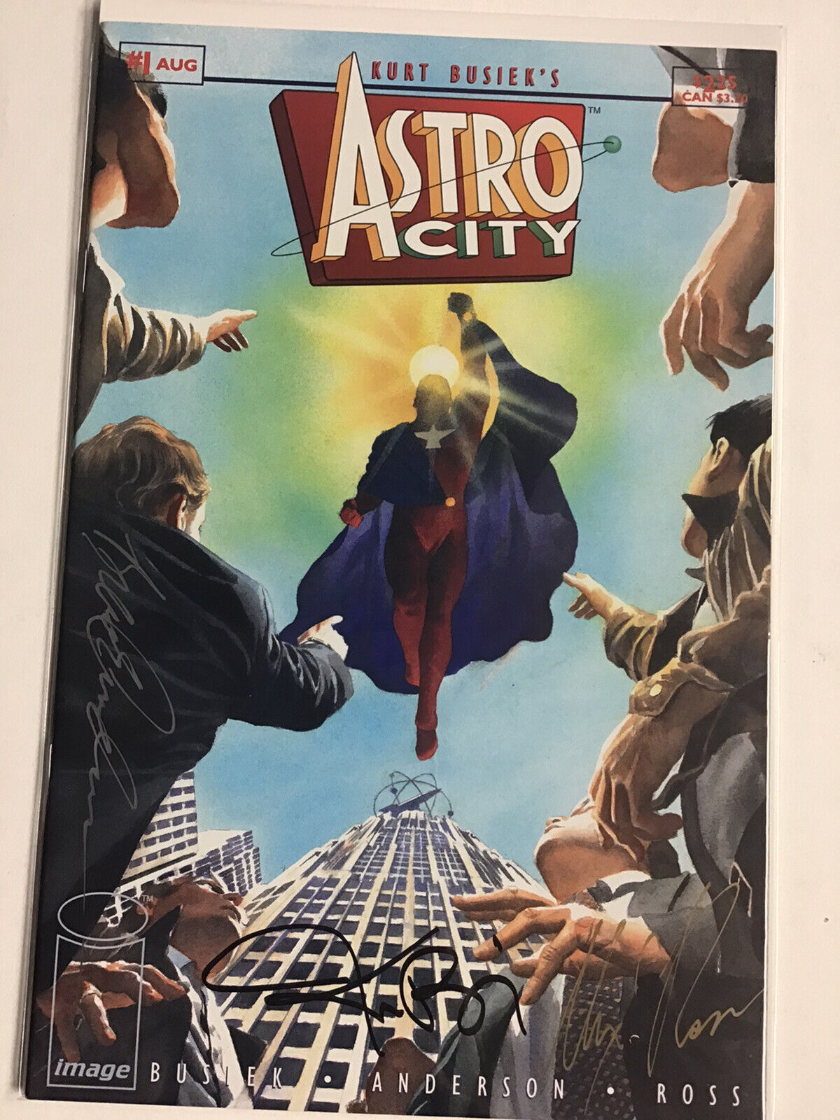 RARE Kurt Busiek's Astro City #1 SIGNED BY Alex Ross, Busiek, Brent Anderson