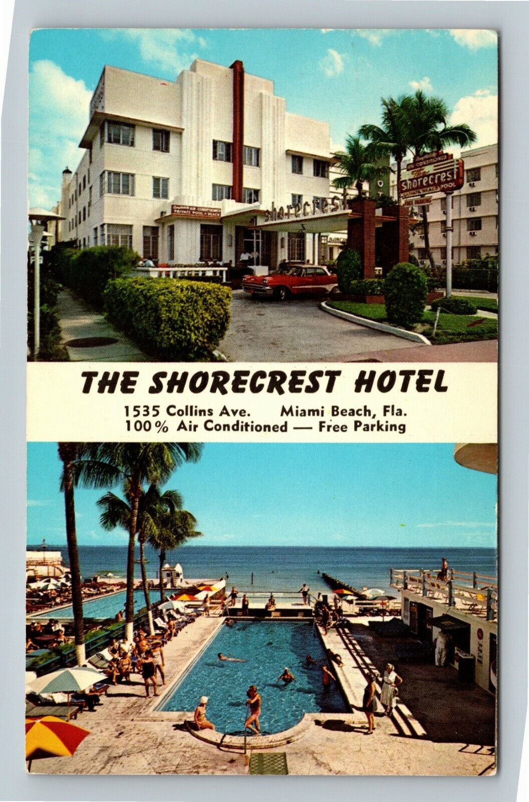 Miami Beach FL, The Shorecrest Hotel, Florida c1964 Vintage Postcard
