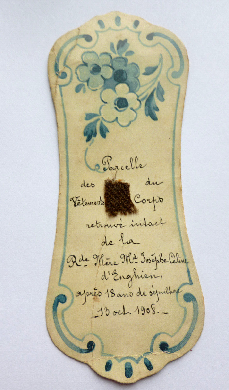 2417/38  OLD CARD RELIQUAIRE DE MERE JOSEPHINE CELINE  a