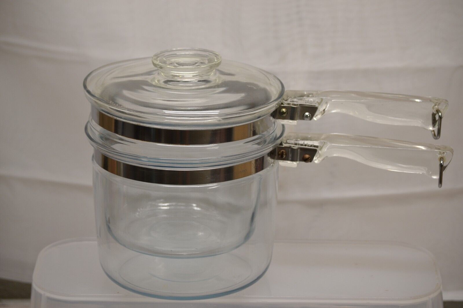 VINTAGE #6283 PUREX DOUBLE BOILER COMPLETE WITH LID