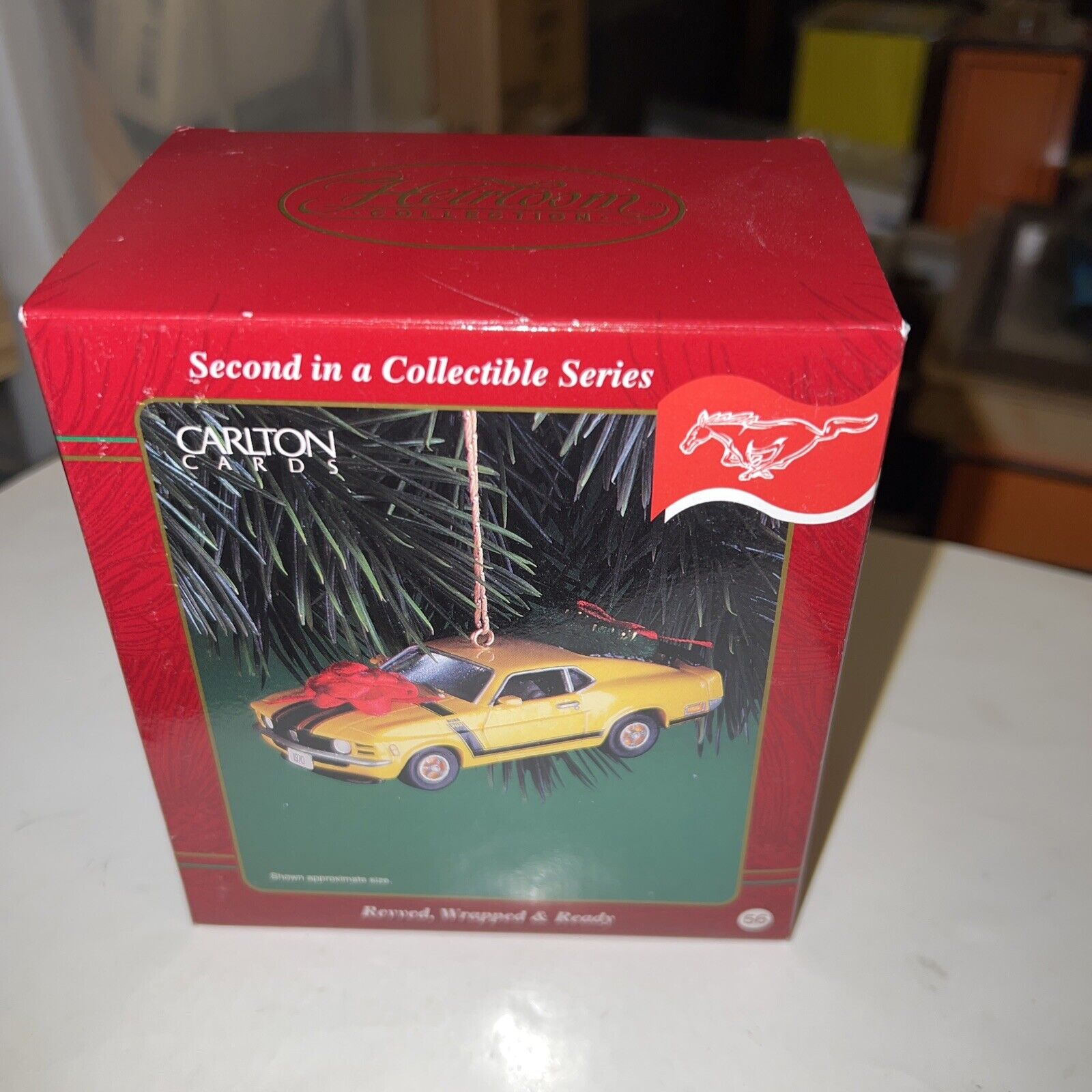 Carlton Cards Revved, Wrapped & Ready - \'70 Ford Mustang Boss 302 Xmas Ornament