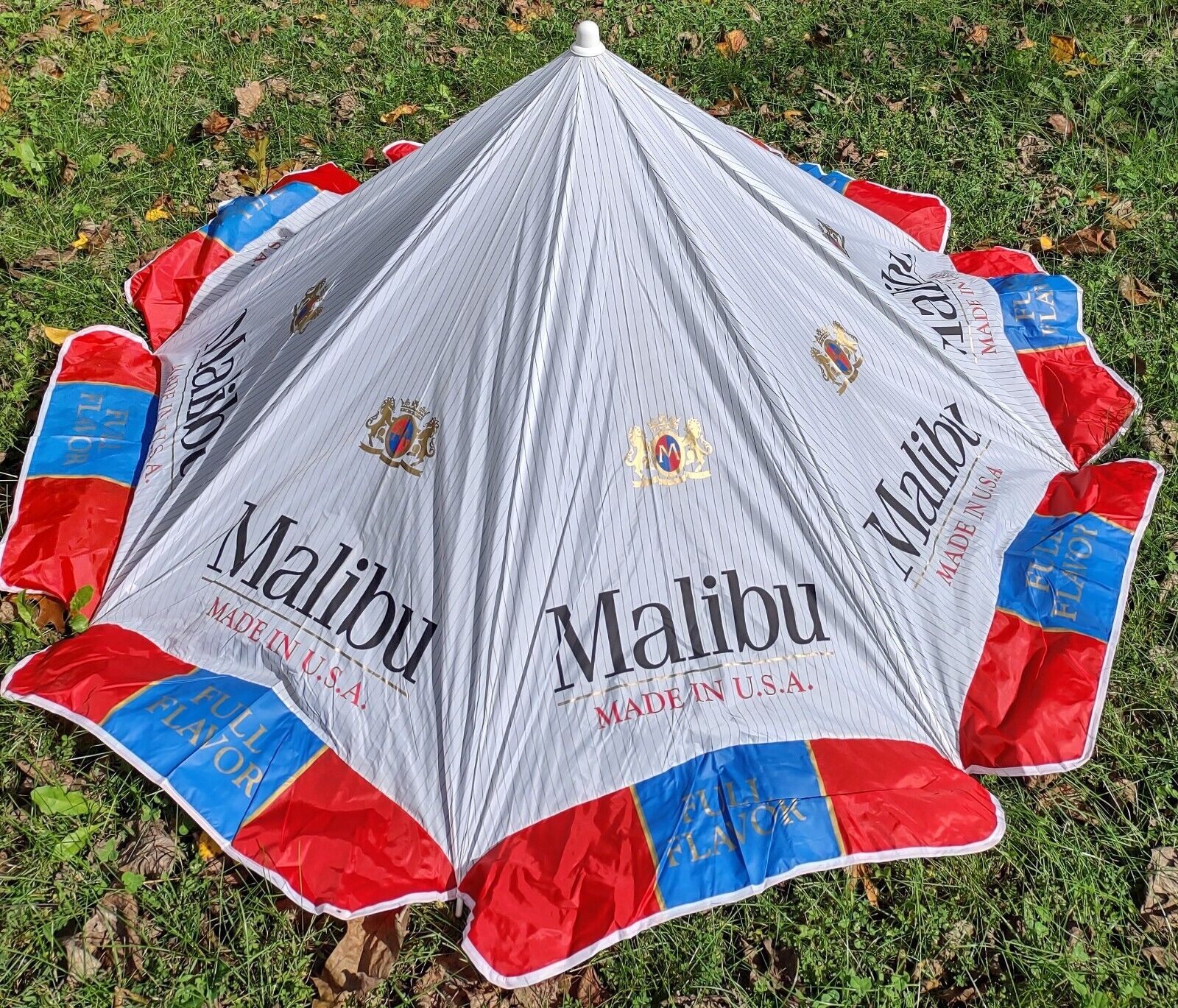NEW 1980's Malibu Cigarettes Tobacco Promo Advertising Beach Umbrella