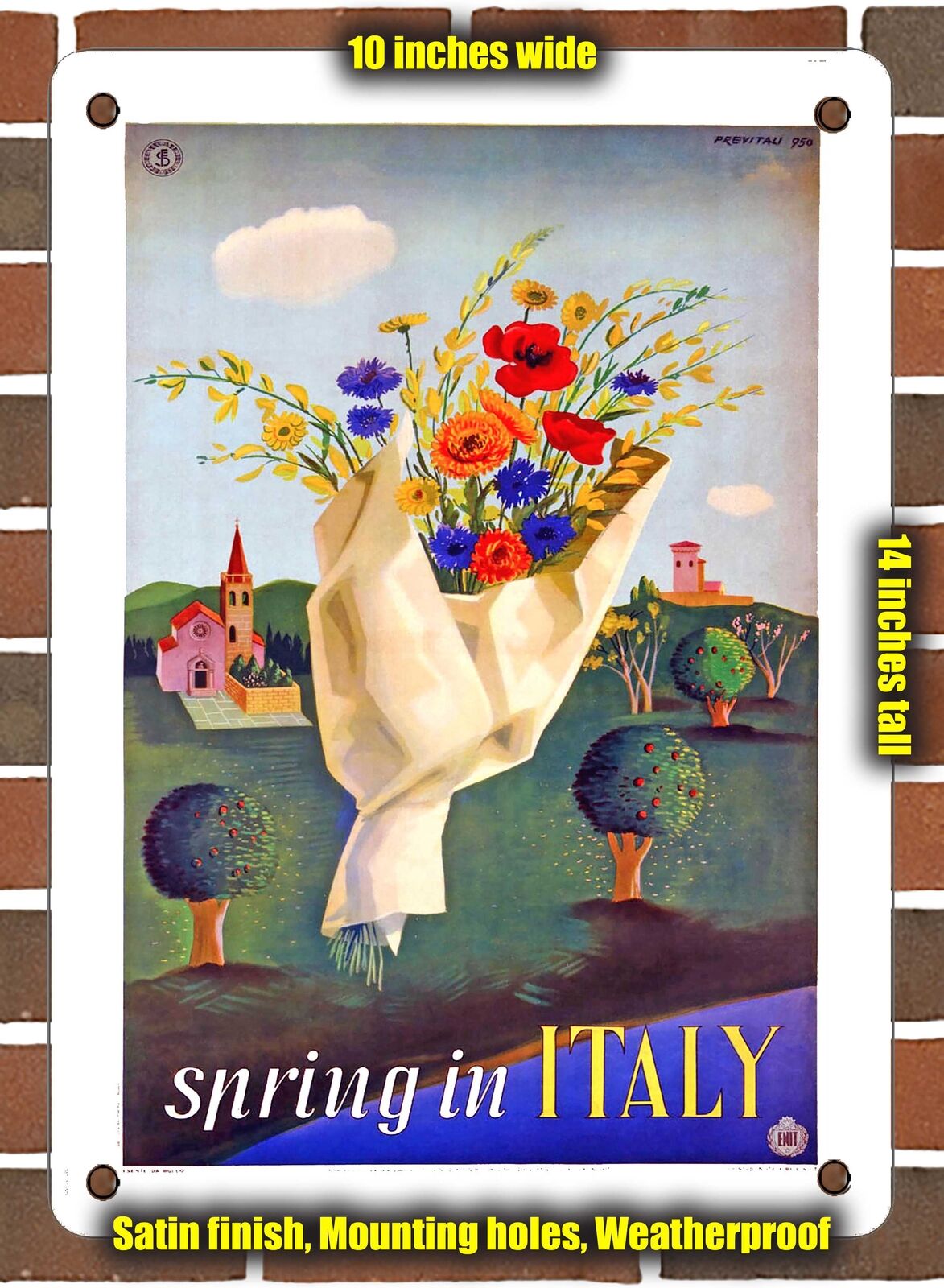 METAL SIGN - 1950 Spring in Italy - 10x14 Inches