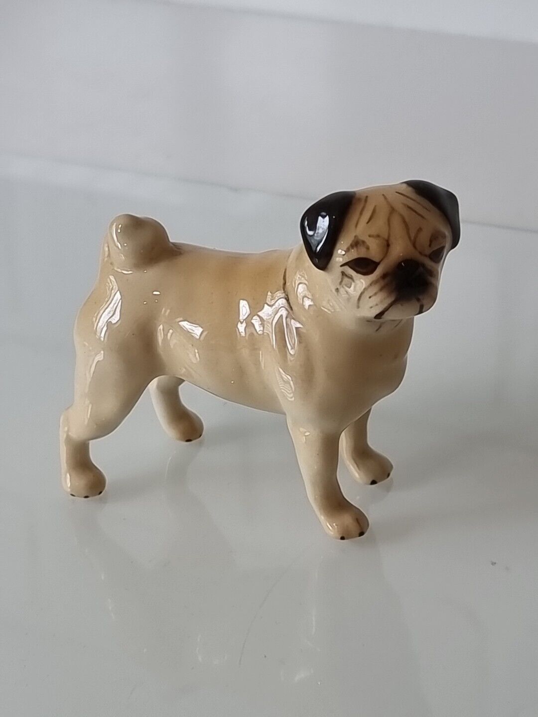 Vintage Beswick Pug Dog Figurine No 17 Ch. Cutmil Cutie Cupie