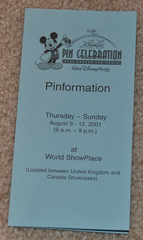 2001 Disney\'s PIN CELEBRATION Guide Pins Around Our World EPCOT WALT DISNEY wdw
