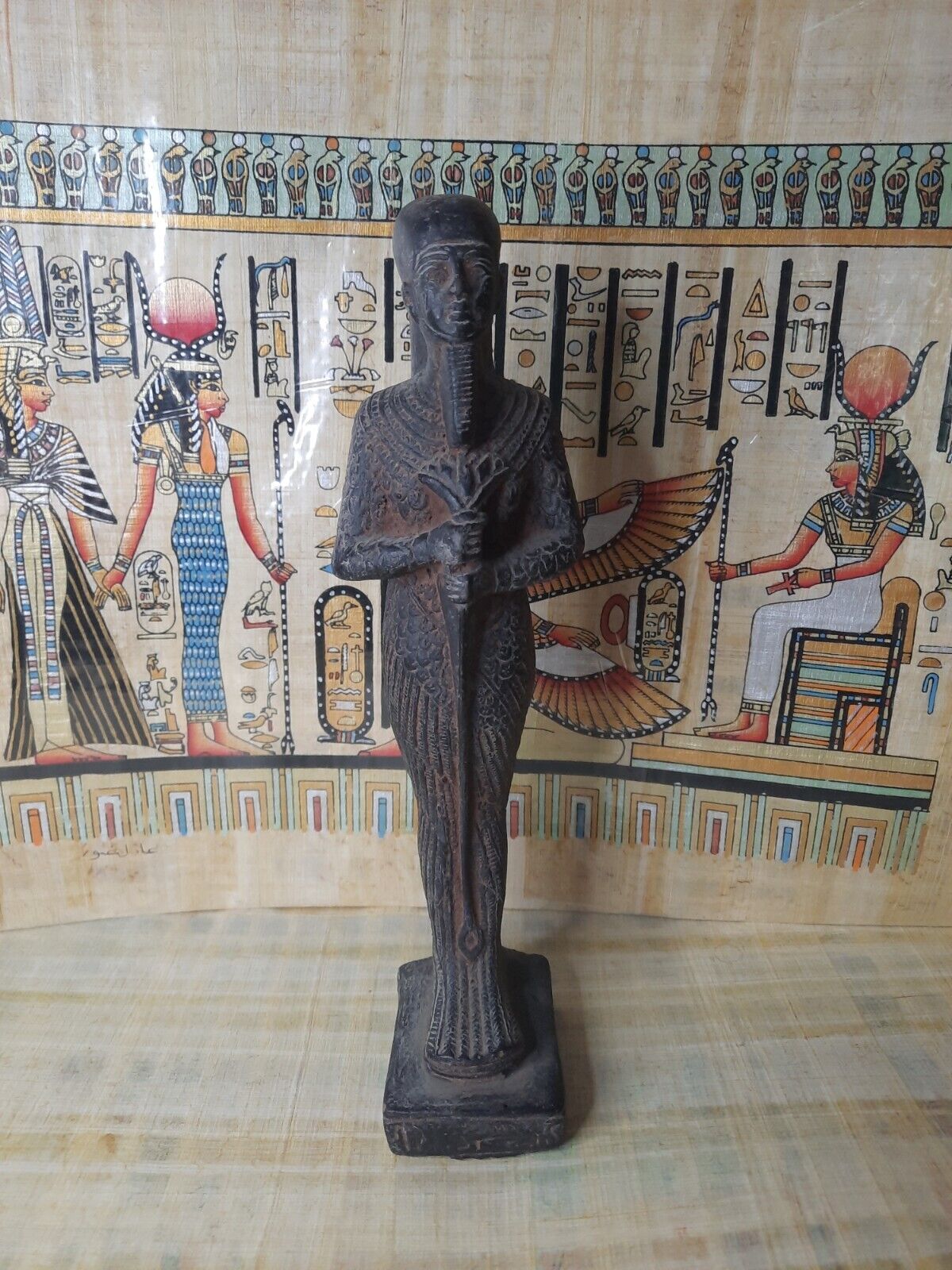 RARE ANTIQUE ANCIENT EGYPTIAN Ptah Crafts Architects Black Statue Heavy Stone