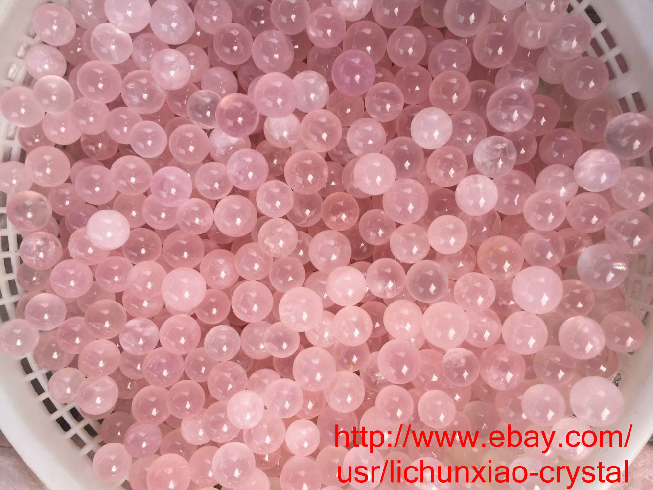 2.2lb wholesale Natural Mozambique ICY Rose Quartz Crystal Sphere Ball Healing