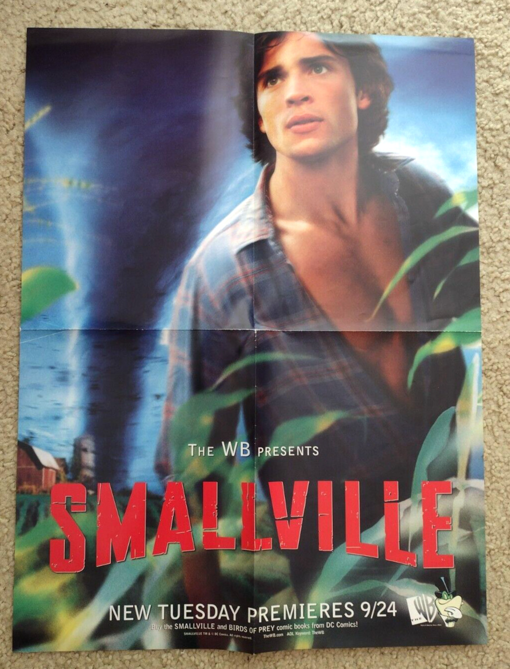 Smallville 2002 Promo Poster/Tom Welling/WB/Warner Brothers/24 x 18/Superman