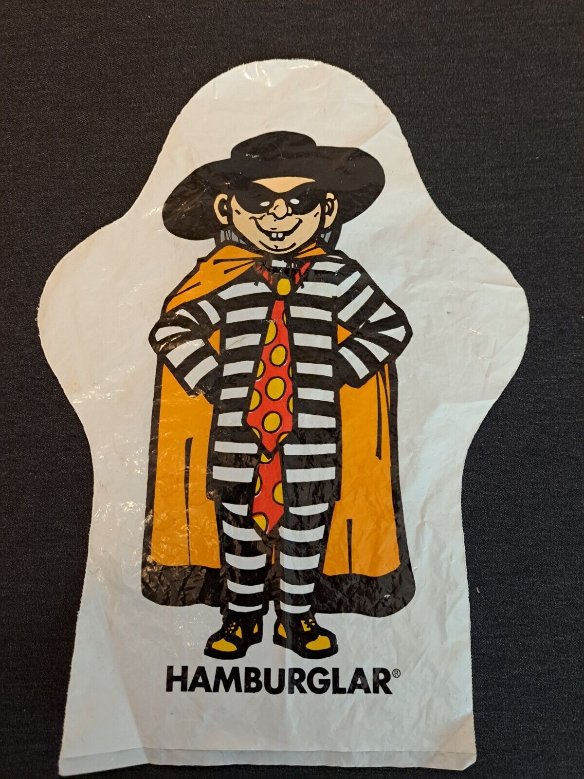McDonalds Hamburglar Plastic Hand Puppet 1979 Advertising Happy Meal Toy