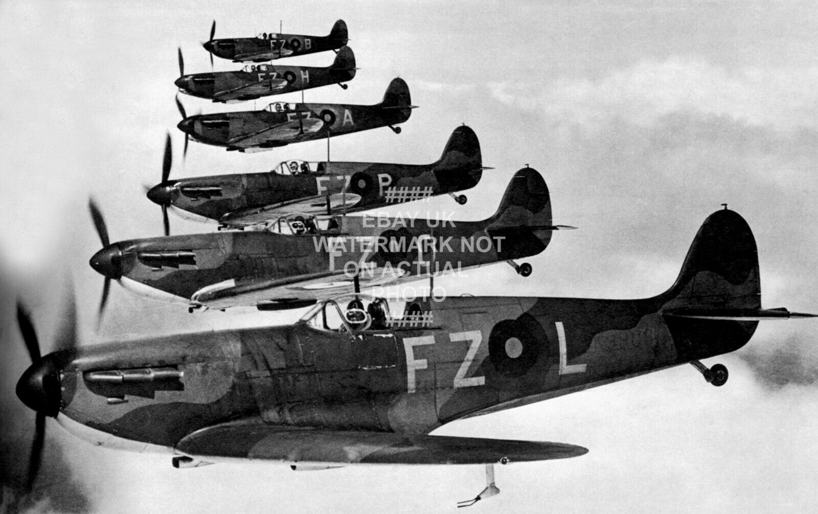 RAF SUPERMARINE SPITFIRE 1939 PHOTO PRINT WORLD WAR TWO 2 WW2 AVIATION RAF