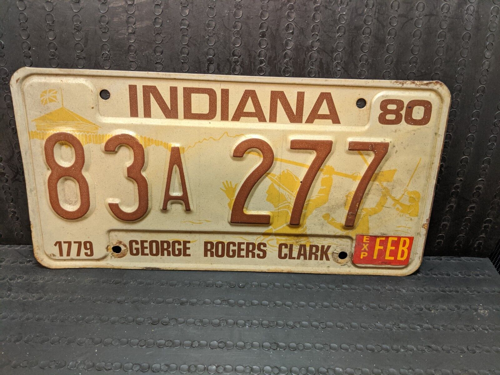 1980 INDIANA LICENSE PLATE ...... (83A277)