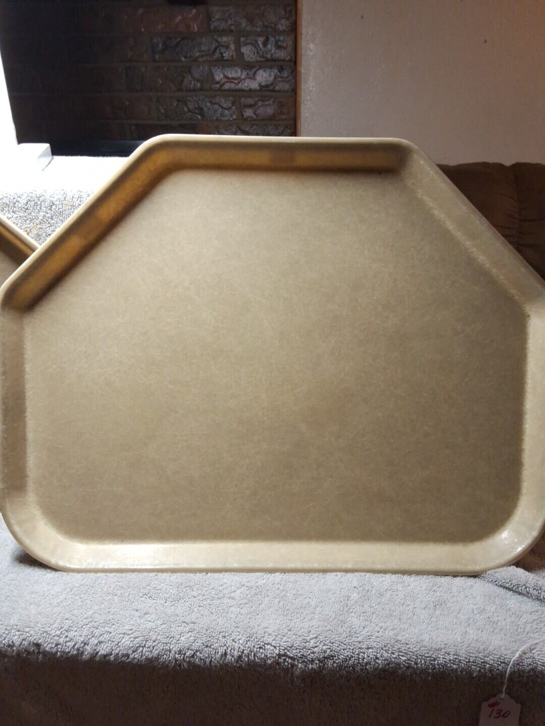 4 Vintage Camtray Cambro Serving Trays Trapezoid Tan Cafeteria