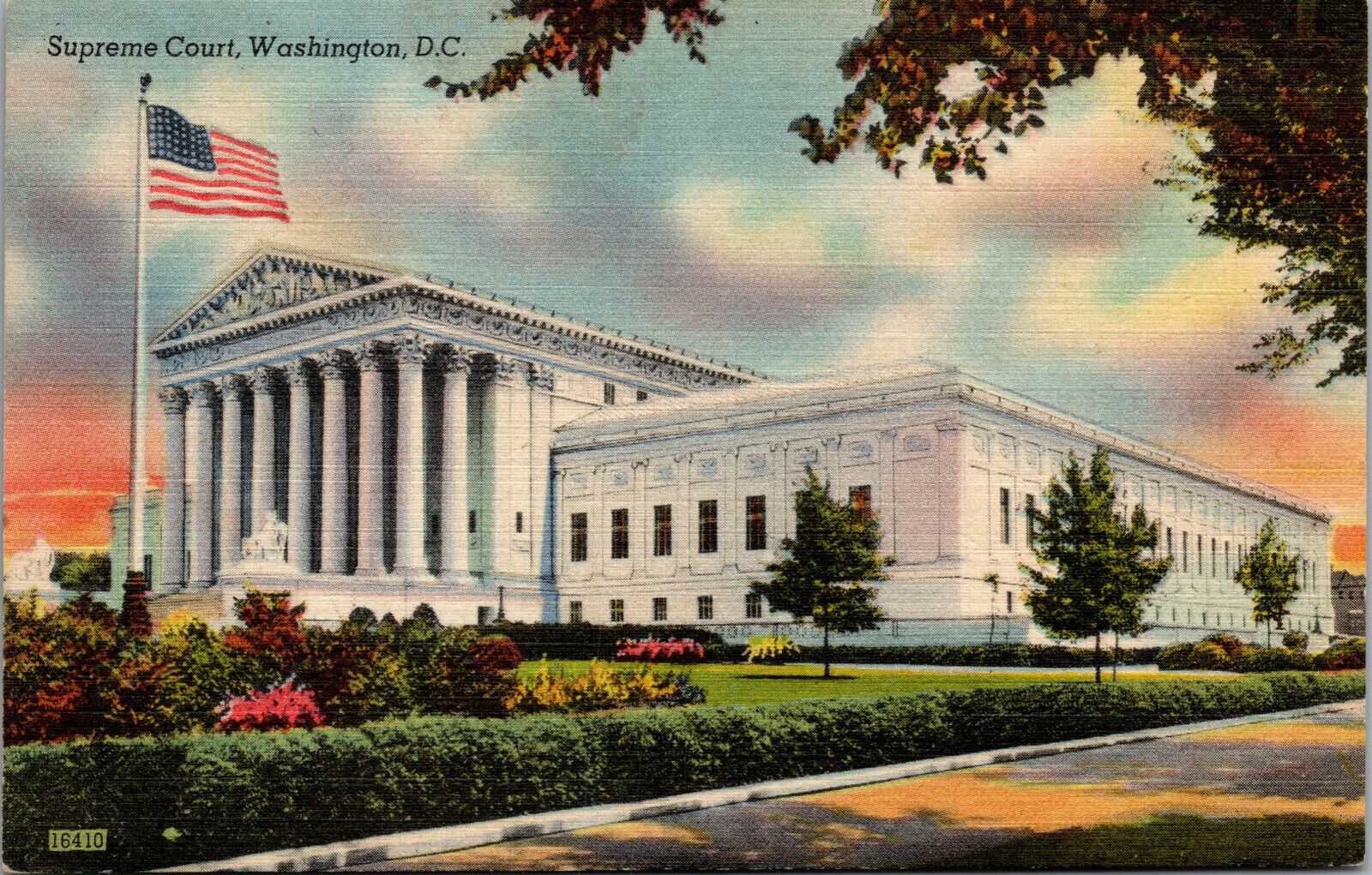 Vtg 1940s Supreme Court Building Washington DC Unused Linen Postcard