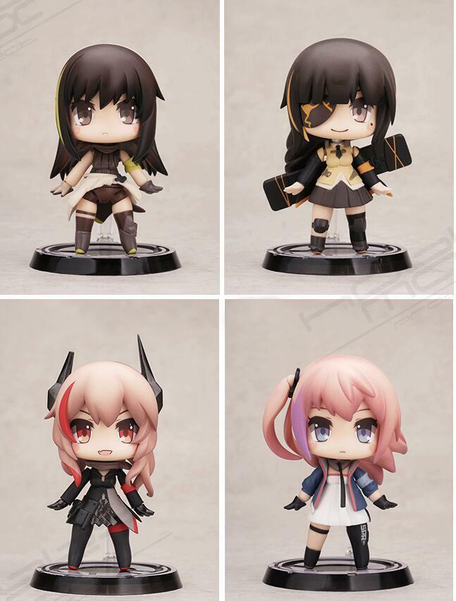 Cute 4pcs Anime Girls Frontline STAR15 & M16A1 & M4A1 & M4 SOPMODII PVC Figures