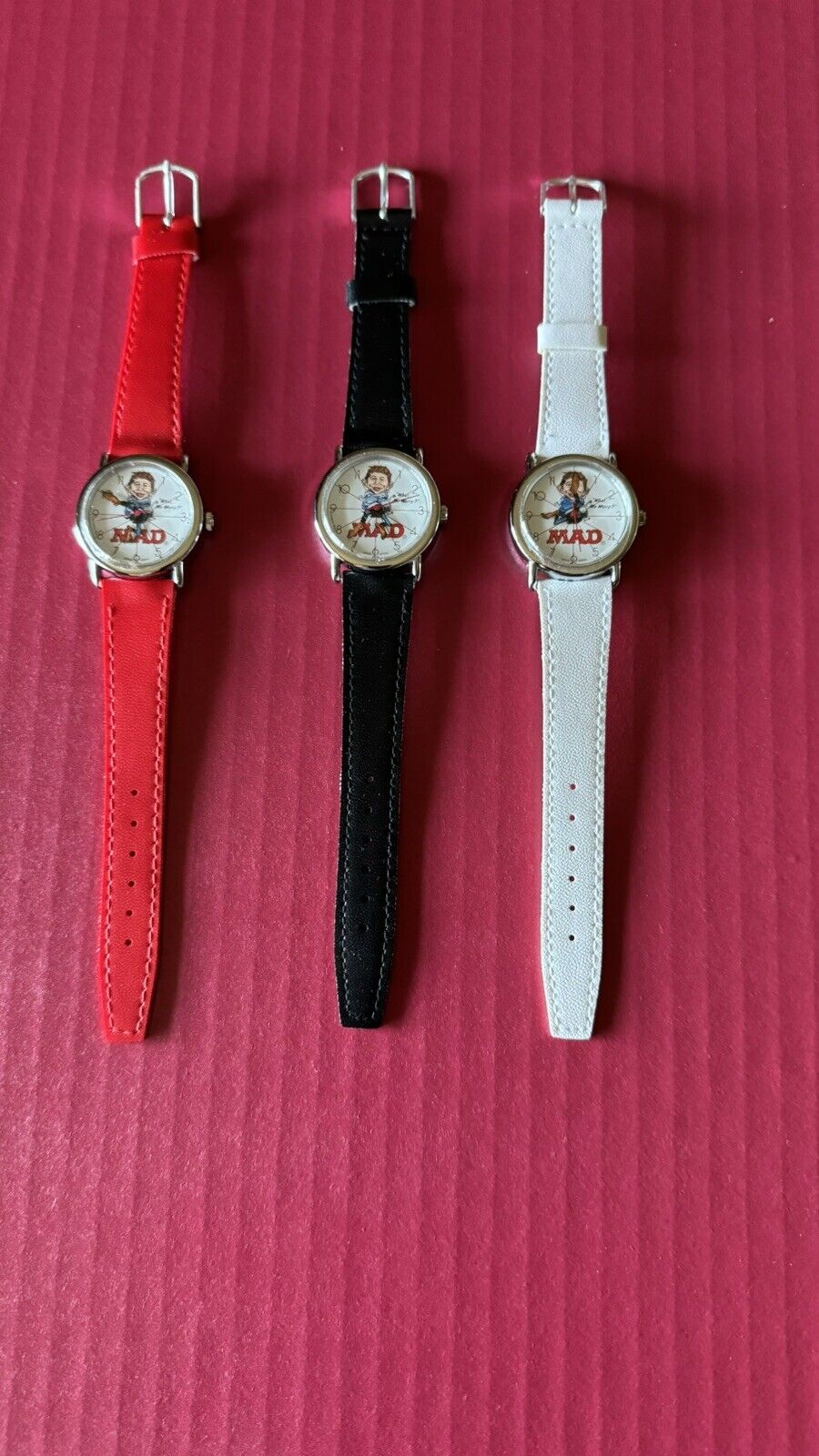Mad Magazine Watch Display For Stores With 3 New Alfred E Neuman Watches Rare