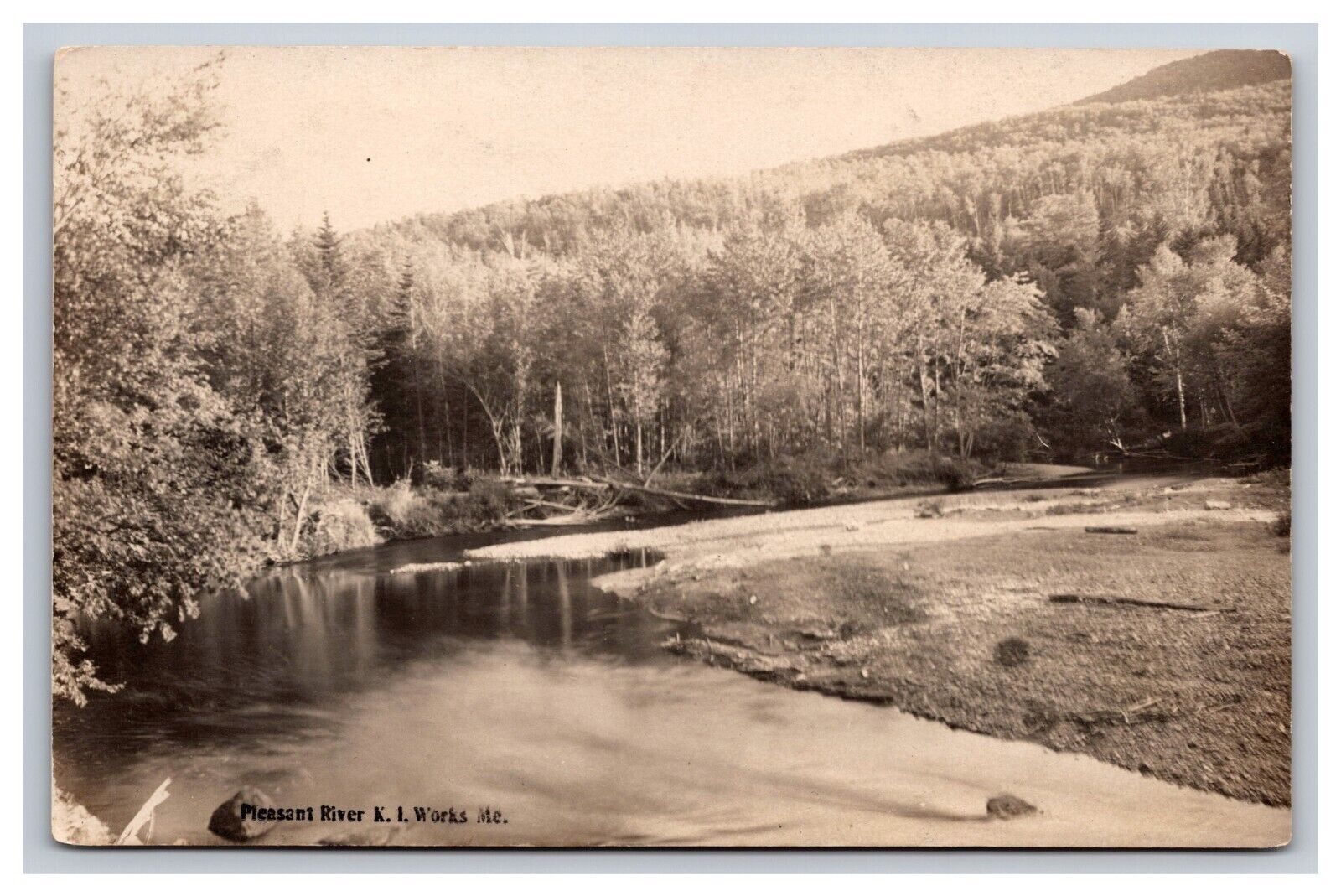 RPPC Pleasant River K.I. (Katahdin Iron) Works, Maine ME Postcard
