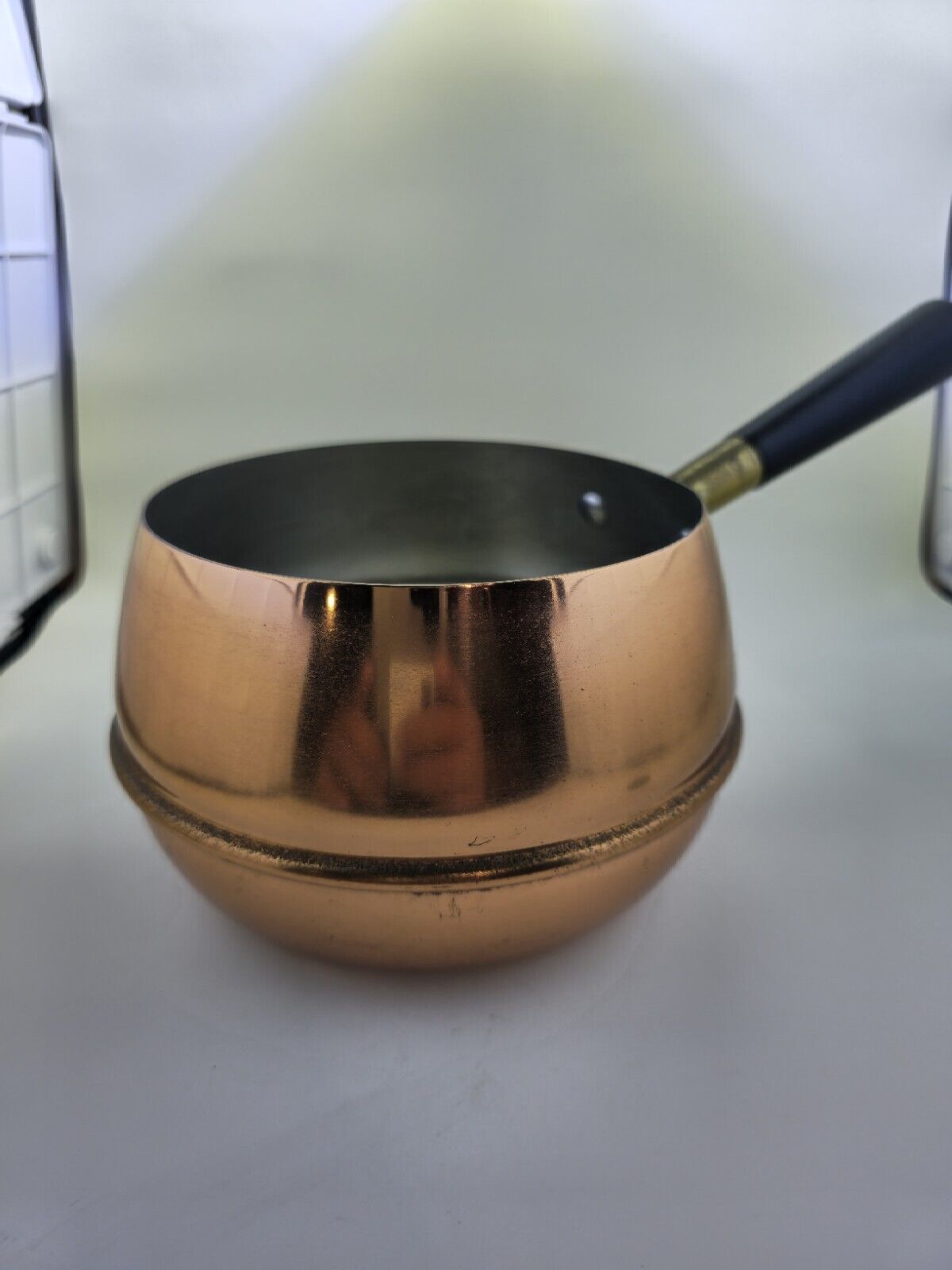 Vintage Coppercraft Guild Copper Sauce Pan With Wooden Handle  No Lid