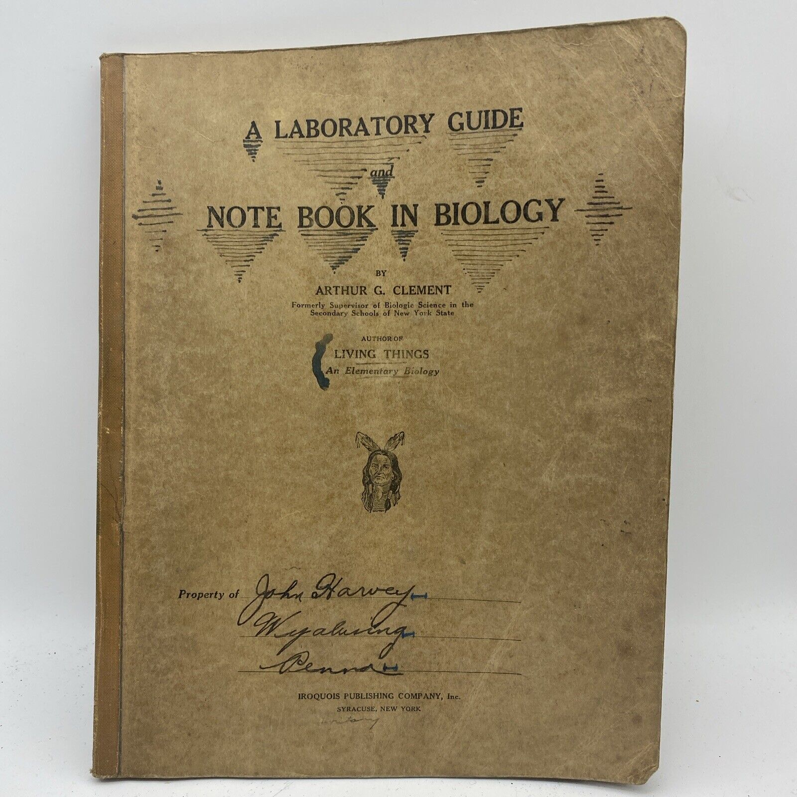 c. 1925 High School Chemistry Laboratory Note Book With Artwork And Notes