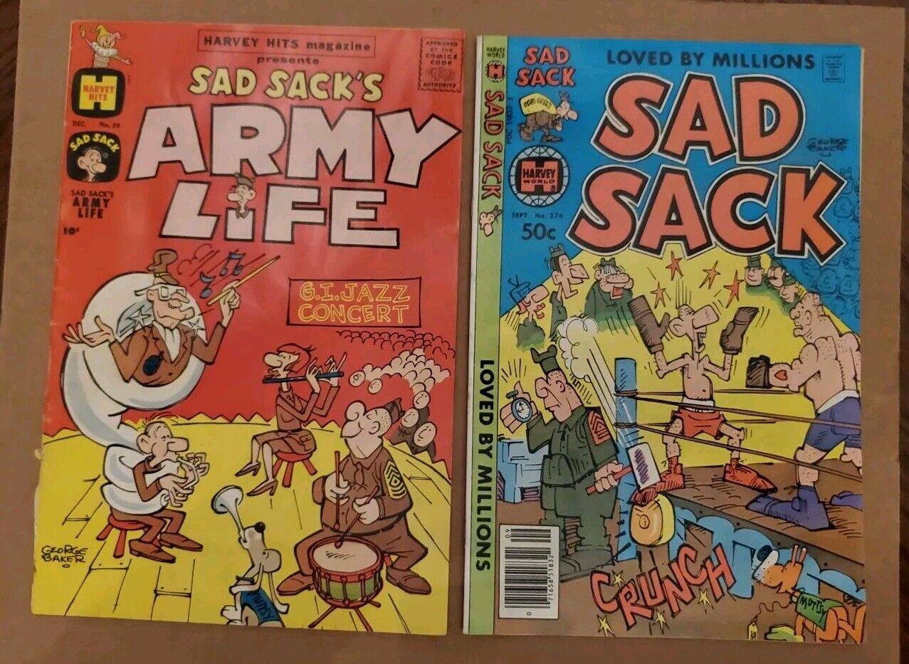 SAD SACK'S ARMY LIFE - Harvey Hits - 1960, Vol 1 #39 & 1980 Bonus Issue