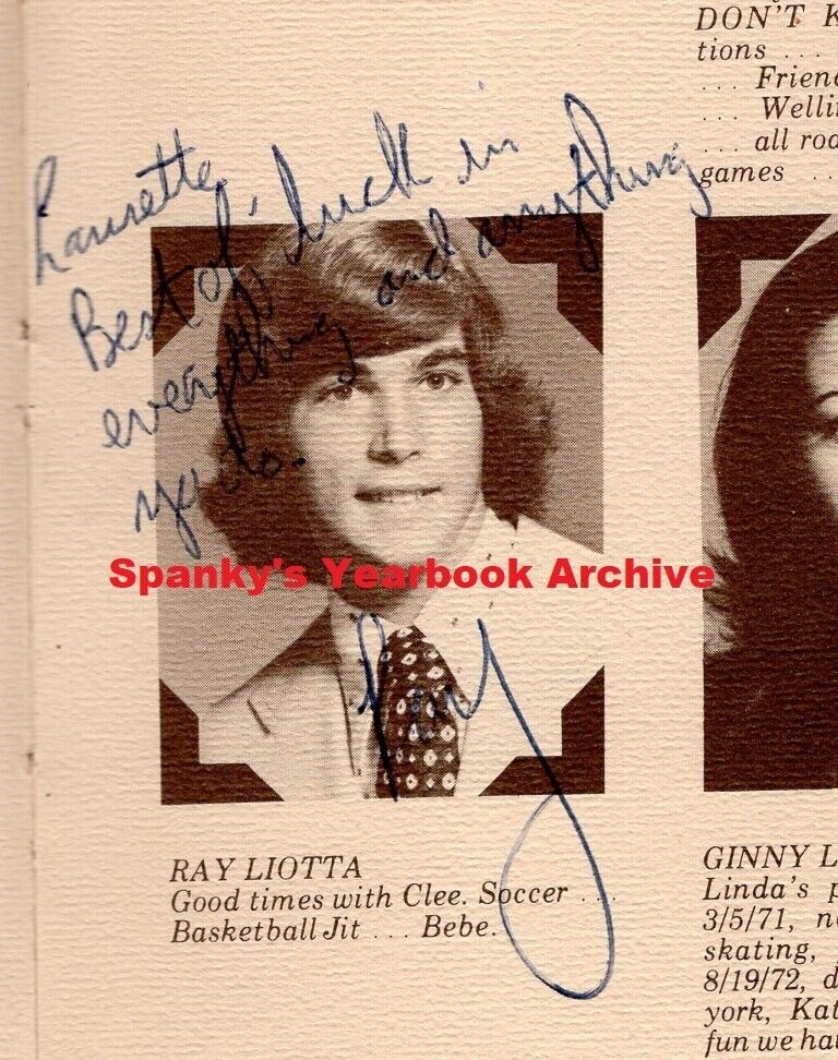 1970s High School Yearbook with senior RAY LiOTTA ~ Goodfellas ~ Henry Hill ++++