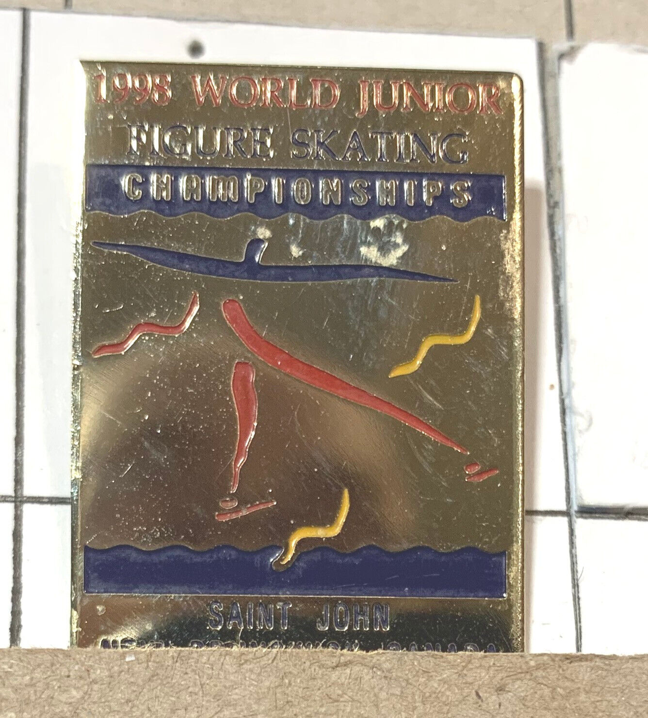 1998 World Junior Figure Skating Championships New Brunswick Souvenir Pin NB#52
