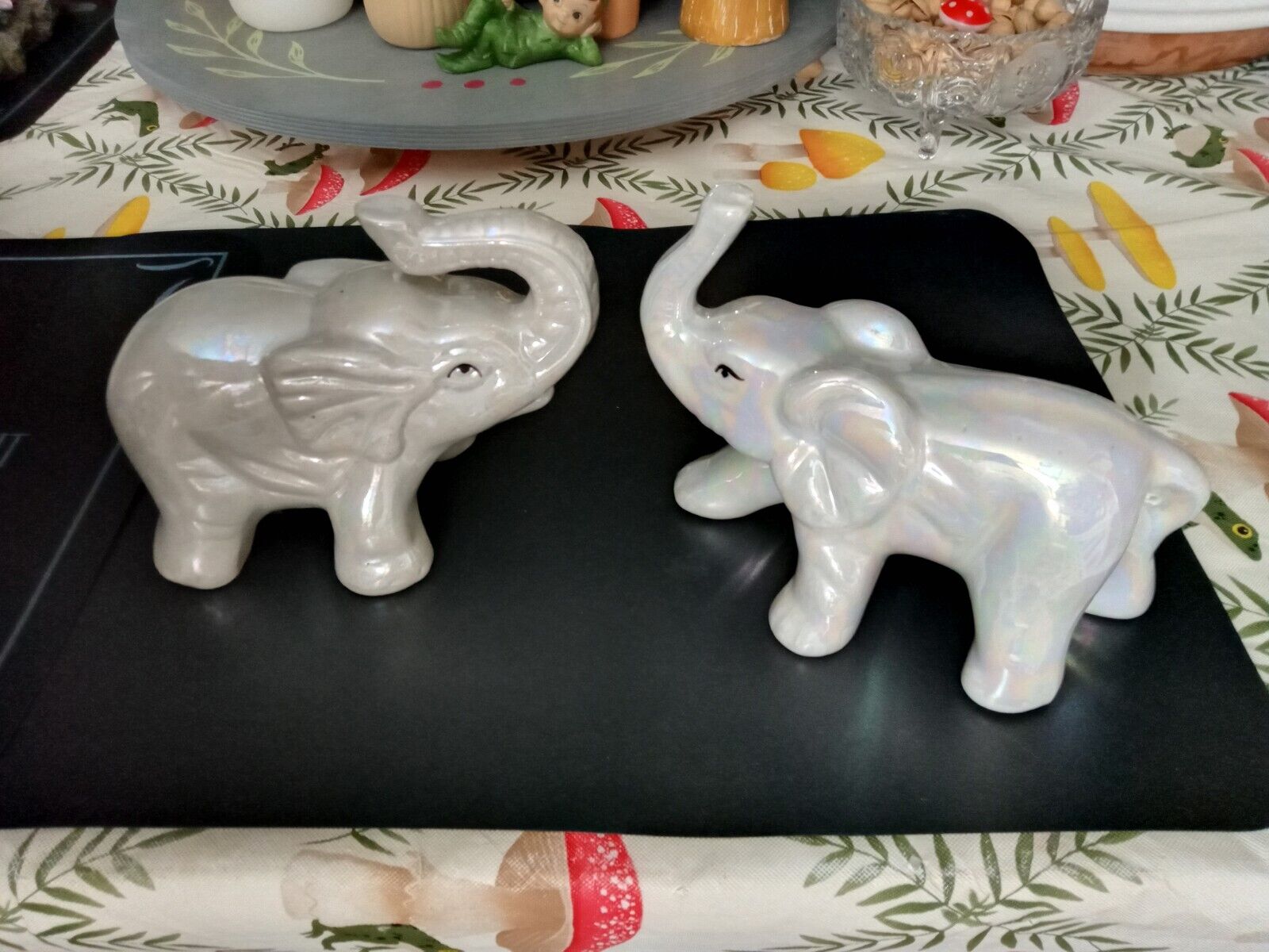 Vintage Pearlescent Elephants