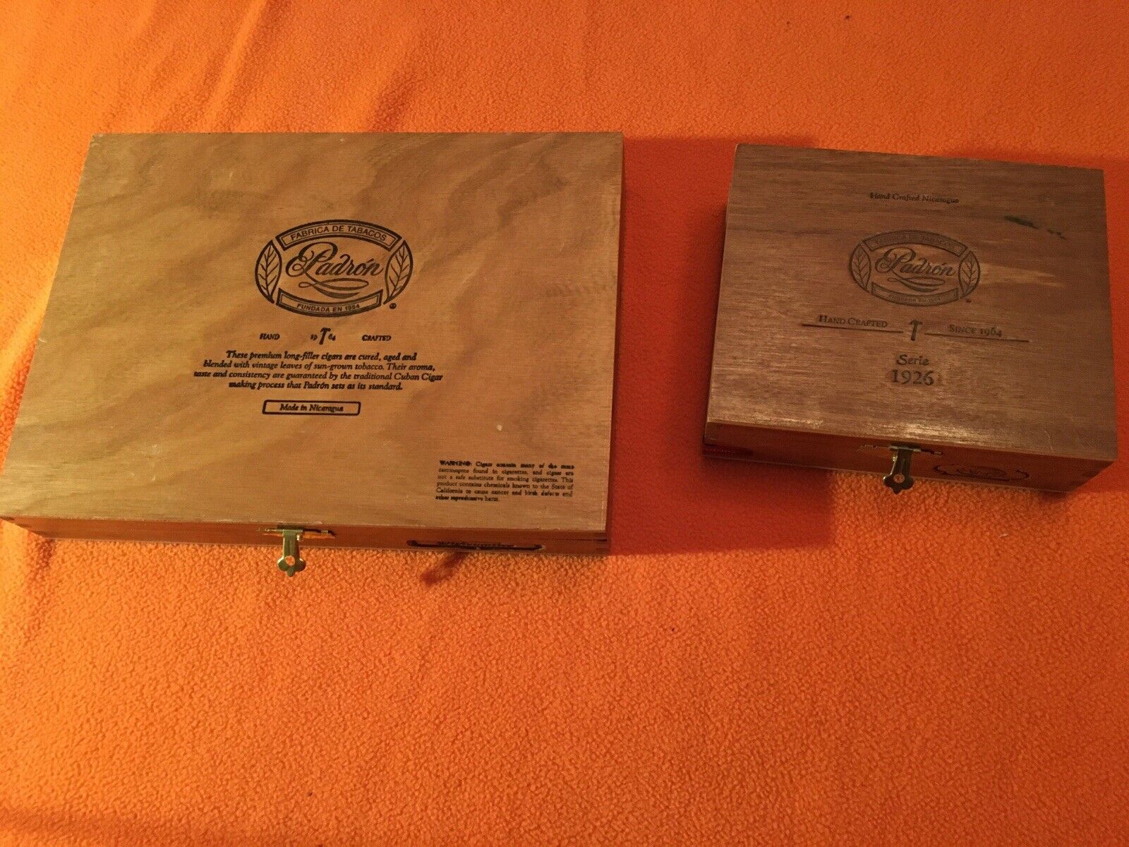Padron Cigar Boxes Lot Of 2 Different Sizes Series 1926 No9 & Diplomatico
