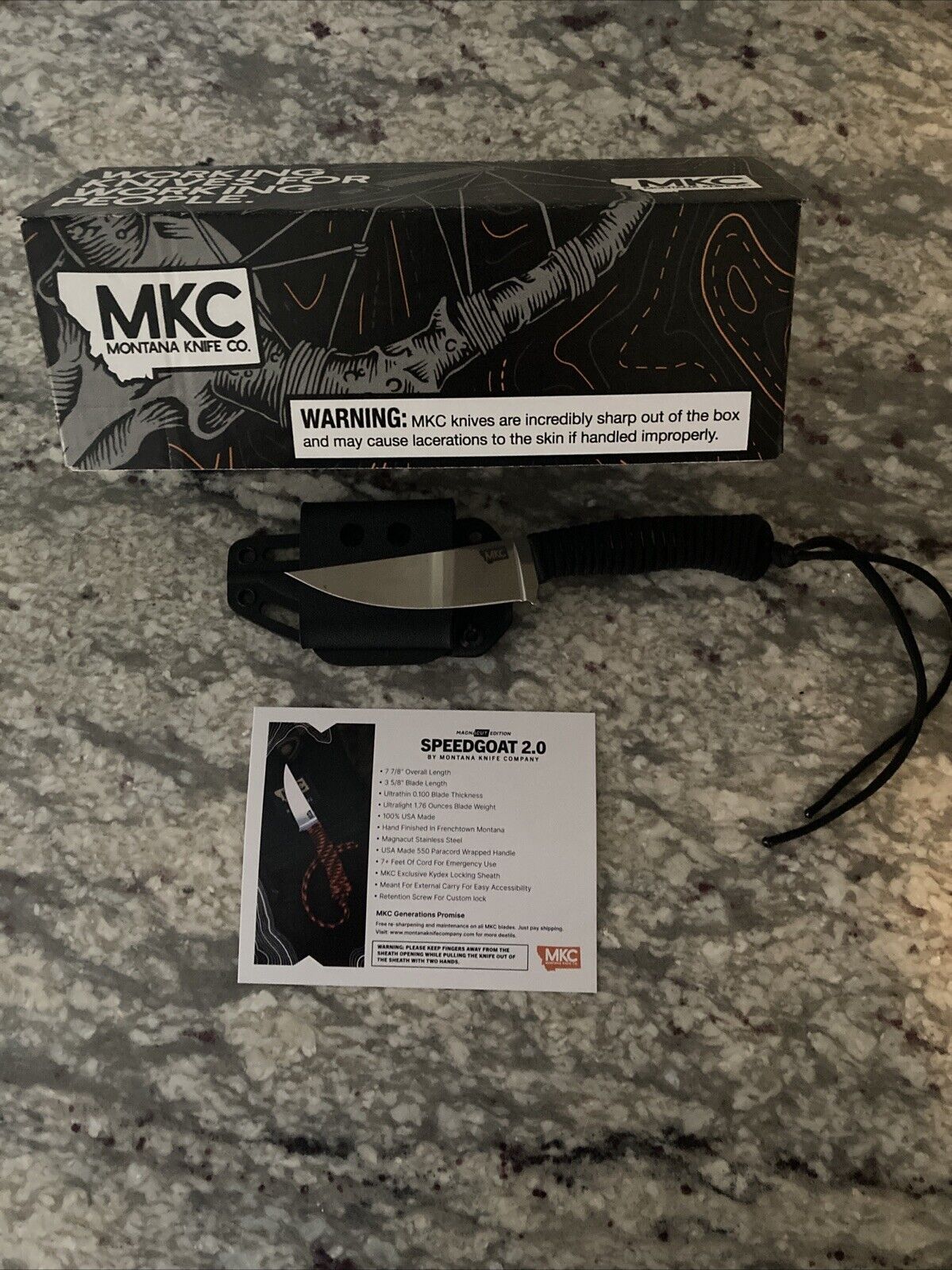 MKC - Montana Knife Company Speedgoat 2.0 Magnacut Edition Black