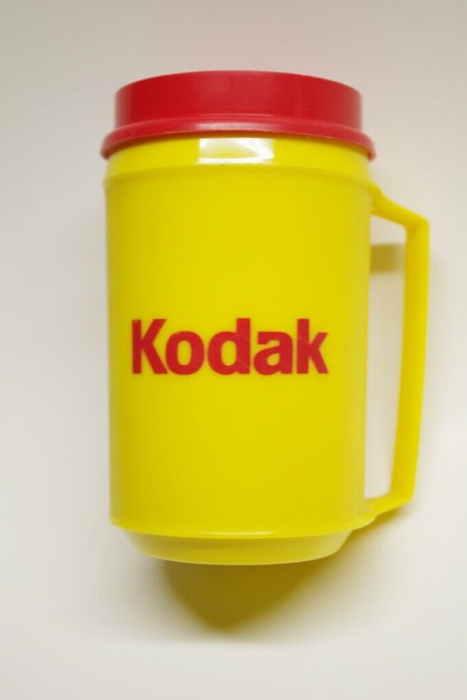 Vintage Kodak Aladdin Insulated Thermal Coffee Mug with Lid Rochester NY
