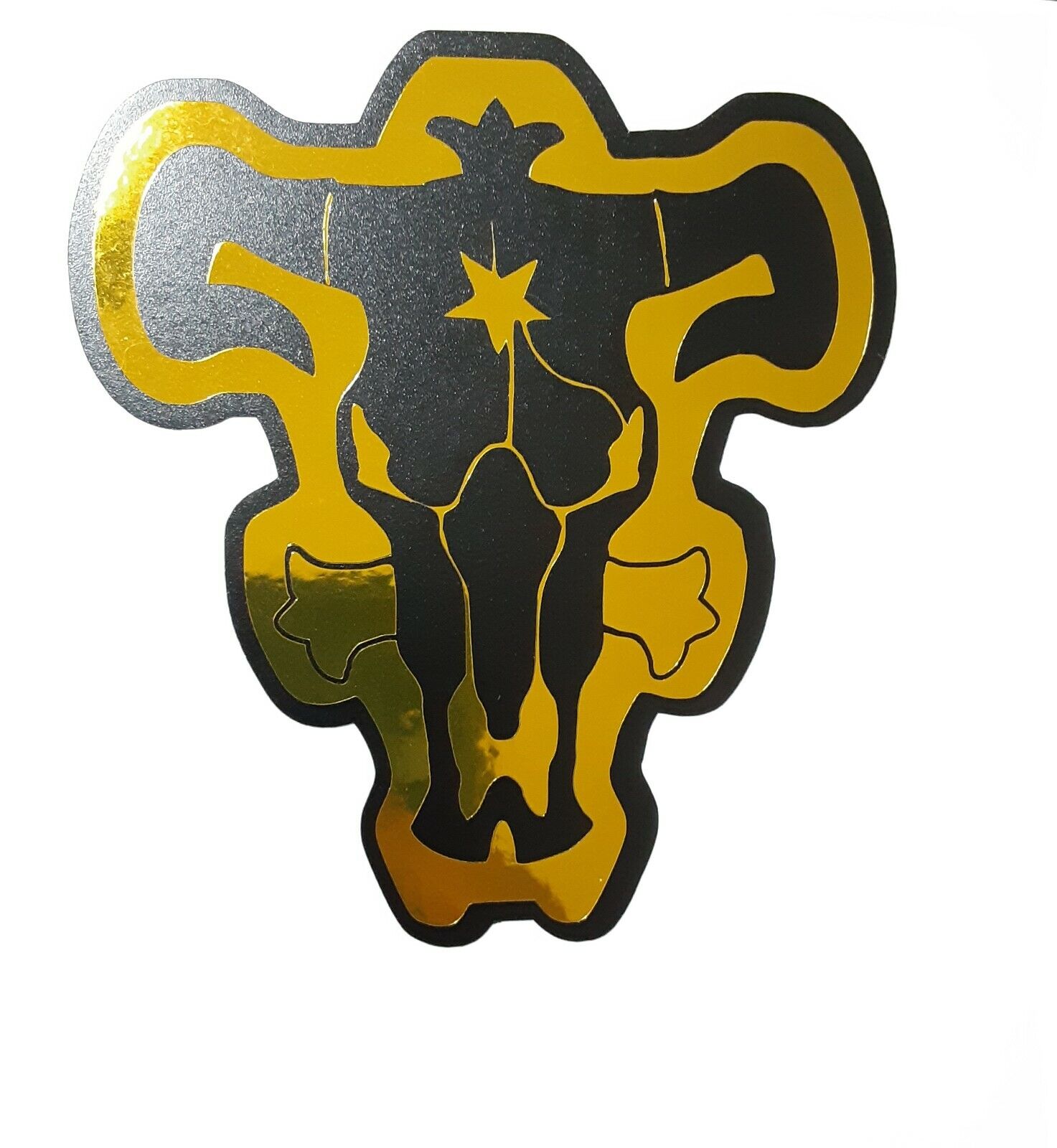 Black Clover Bulls Logo Sticker Vinyl Decal Holographic Windows Waterproof