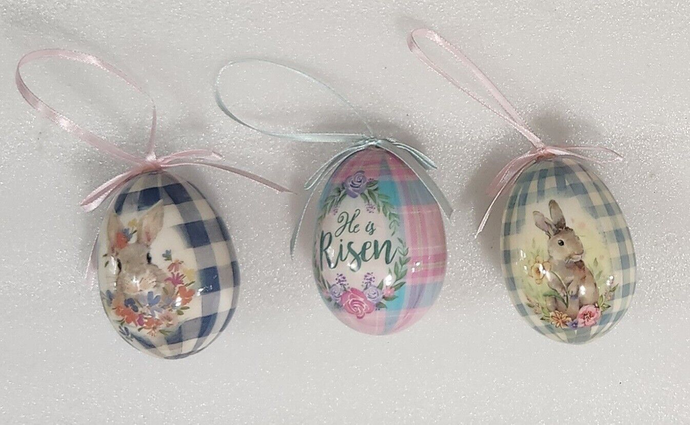 Ashland Brand Vintage Style Easter Egg Ornaments - Set of 3