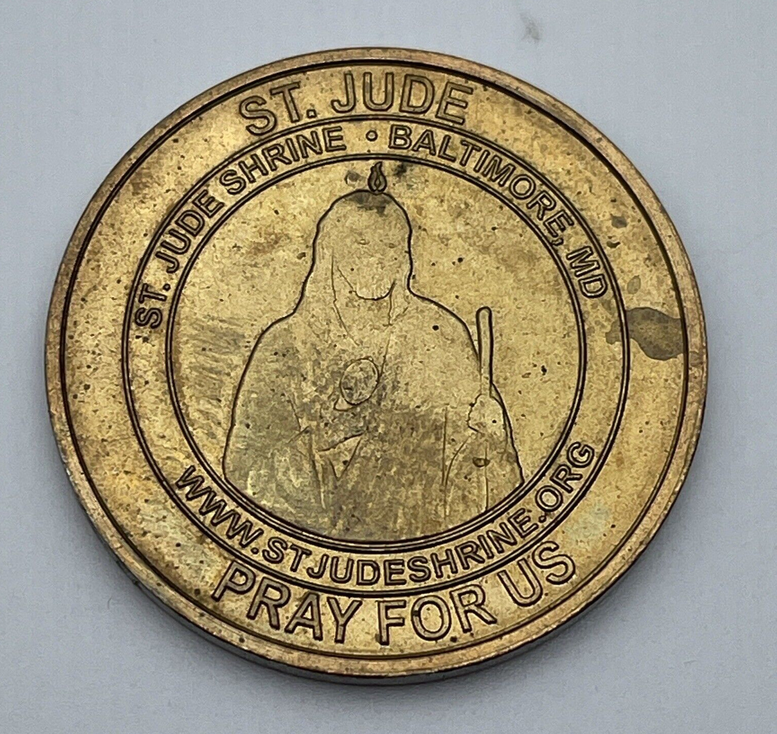 Religious Medal Token St. Jude Pray for Us Pocket Coin