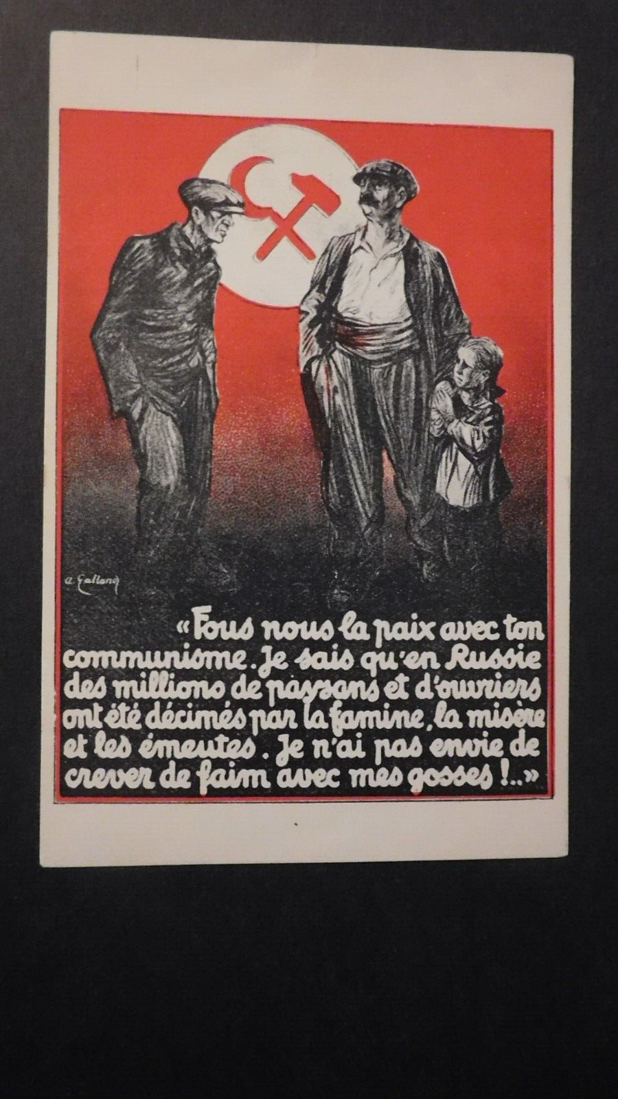 1930 Mint Belgium Postcard Communist Party Quote Hammer Sickle