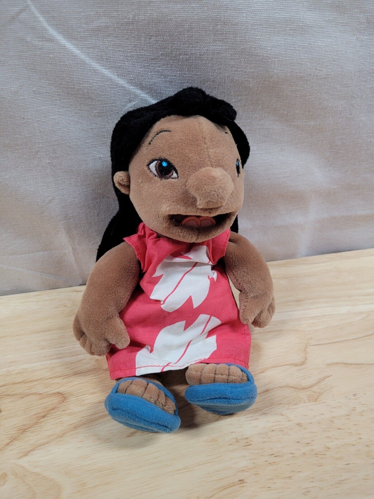 Disney Lilo And Stitch Plush Lilo Doll Girl Red Dress Hawaiian Stuffed toy 10\