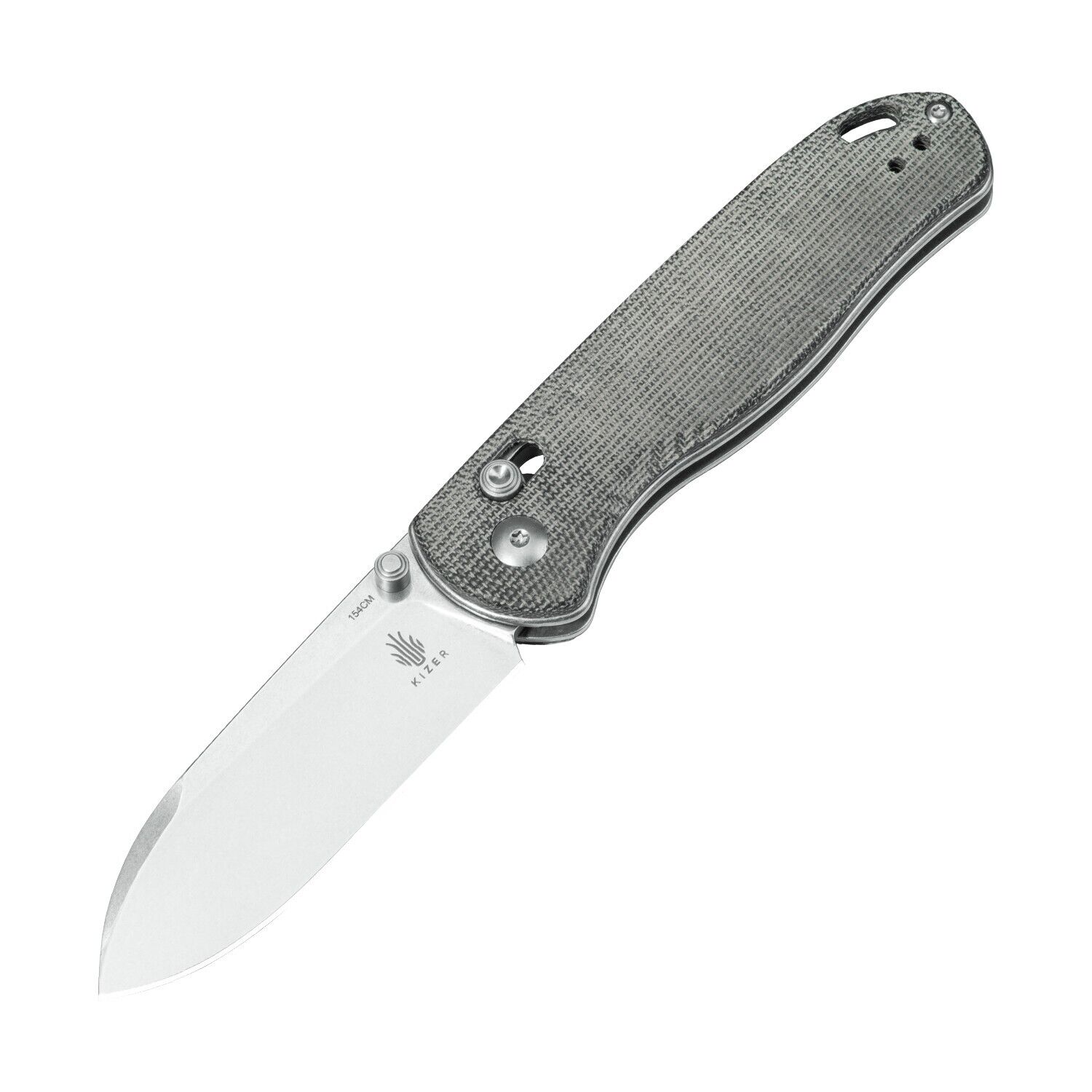 Kizer Drop Bear EDC Knife Black Micarta Handle 154CM Steel Pocket Knife V3619C3